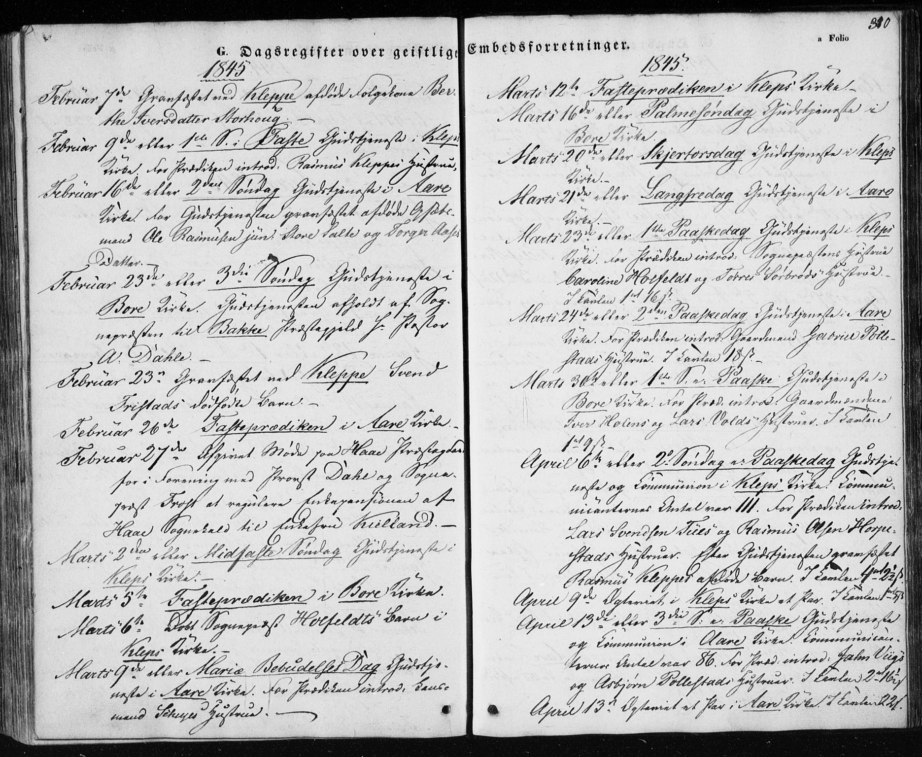 Klepp sokneprestkontor, SAST/A-101803/001/3/30BA/L0004: Parish register (official) no. A 4, 1842-1852, p. 310