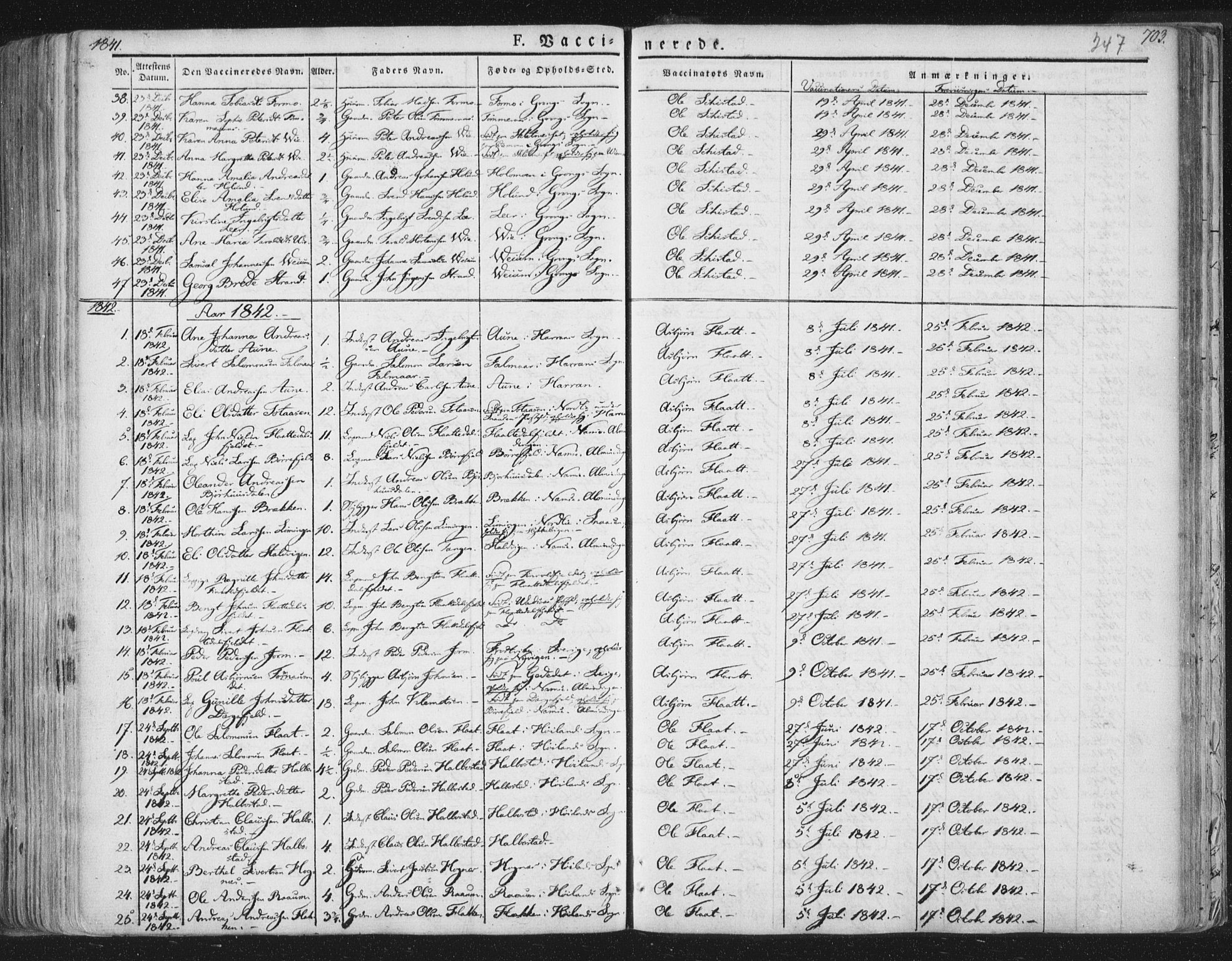 Ministerialprotokoller, klokkerbøker og fødselsregistre - Nord-Trøndelag, SAT/A-1458/758/L0513: Parish register (official) no. 758A02 /1, 1839-1868, p. 247