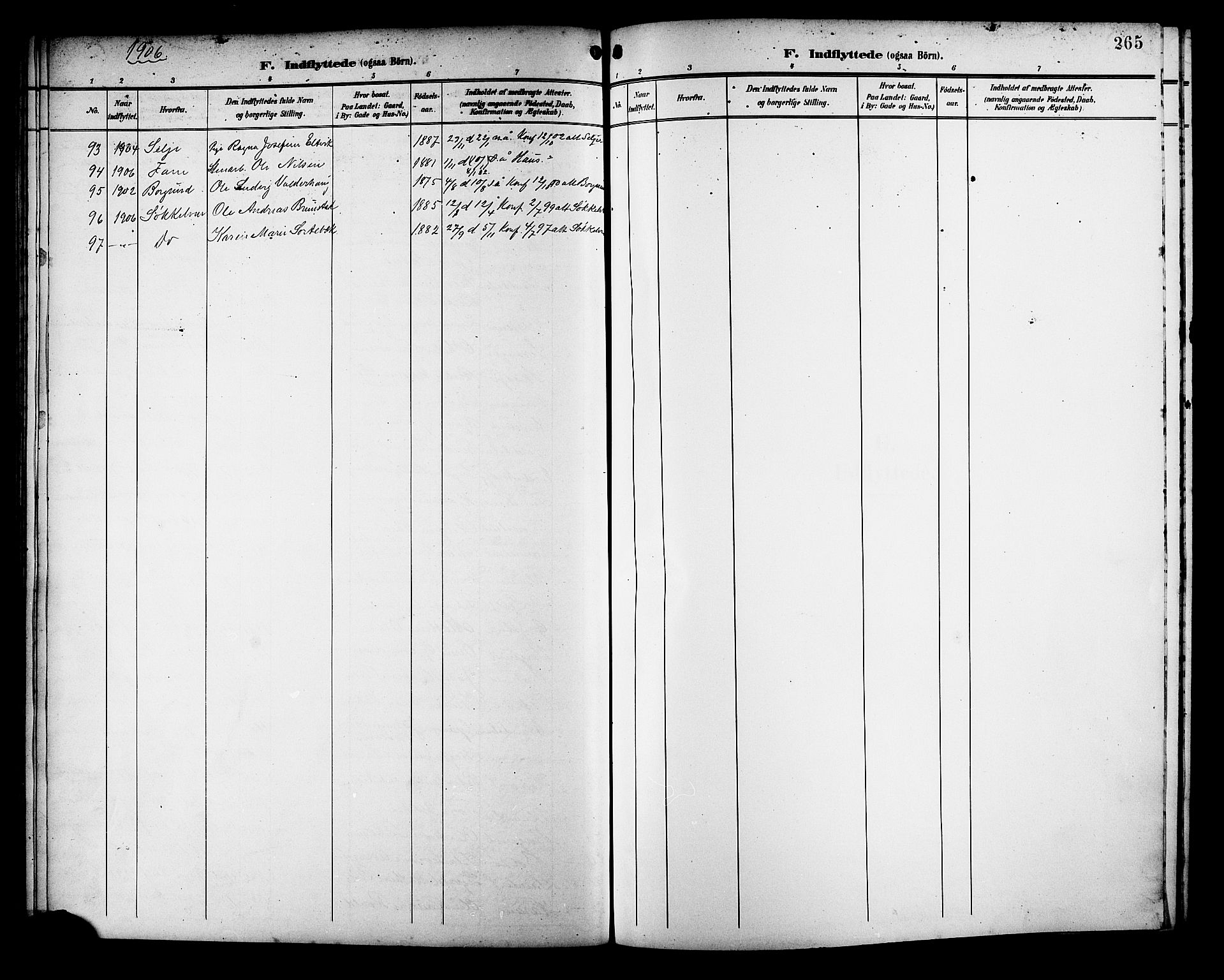 Ministerialprotokoller, klokkerbøker og fødselsregistre - Møre og Romsdal, AV/SAT-A-1454/529/L0469: Parish register (copy) no. 529C06, 1898-1906, p. 265