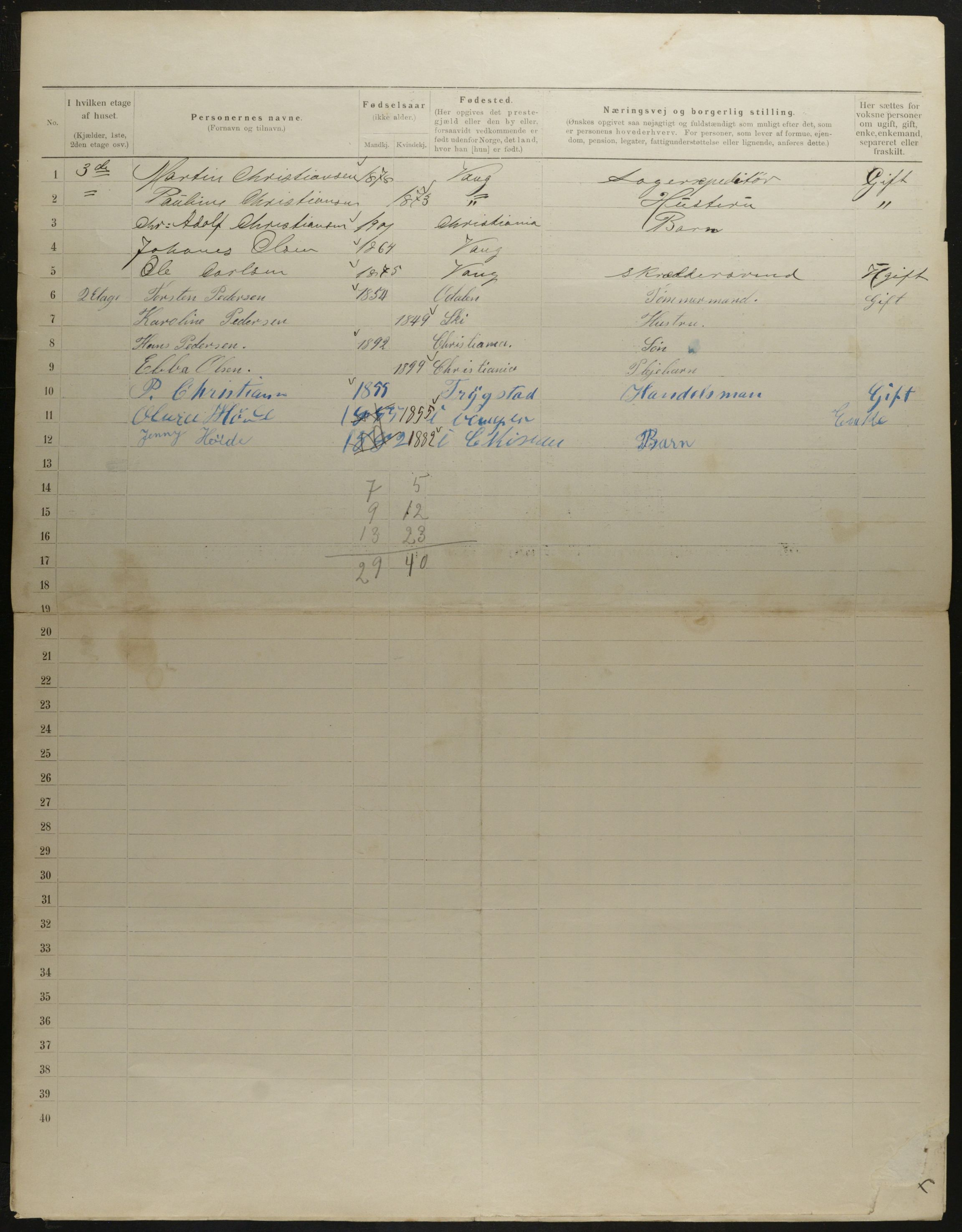 OBA, Municipal Census 1901 for Kristiania, 1901, p. 6790