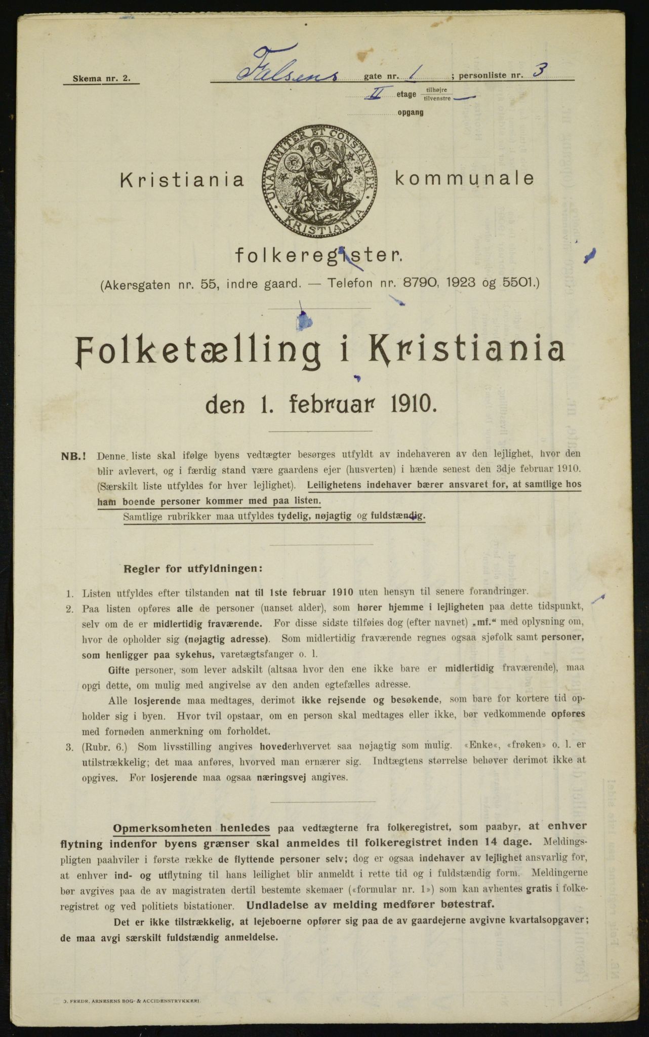 OBA, Municipal Census 1910 for Kristiania, 1910, p. 21866