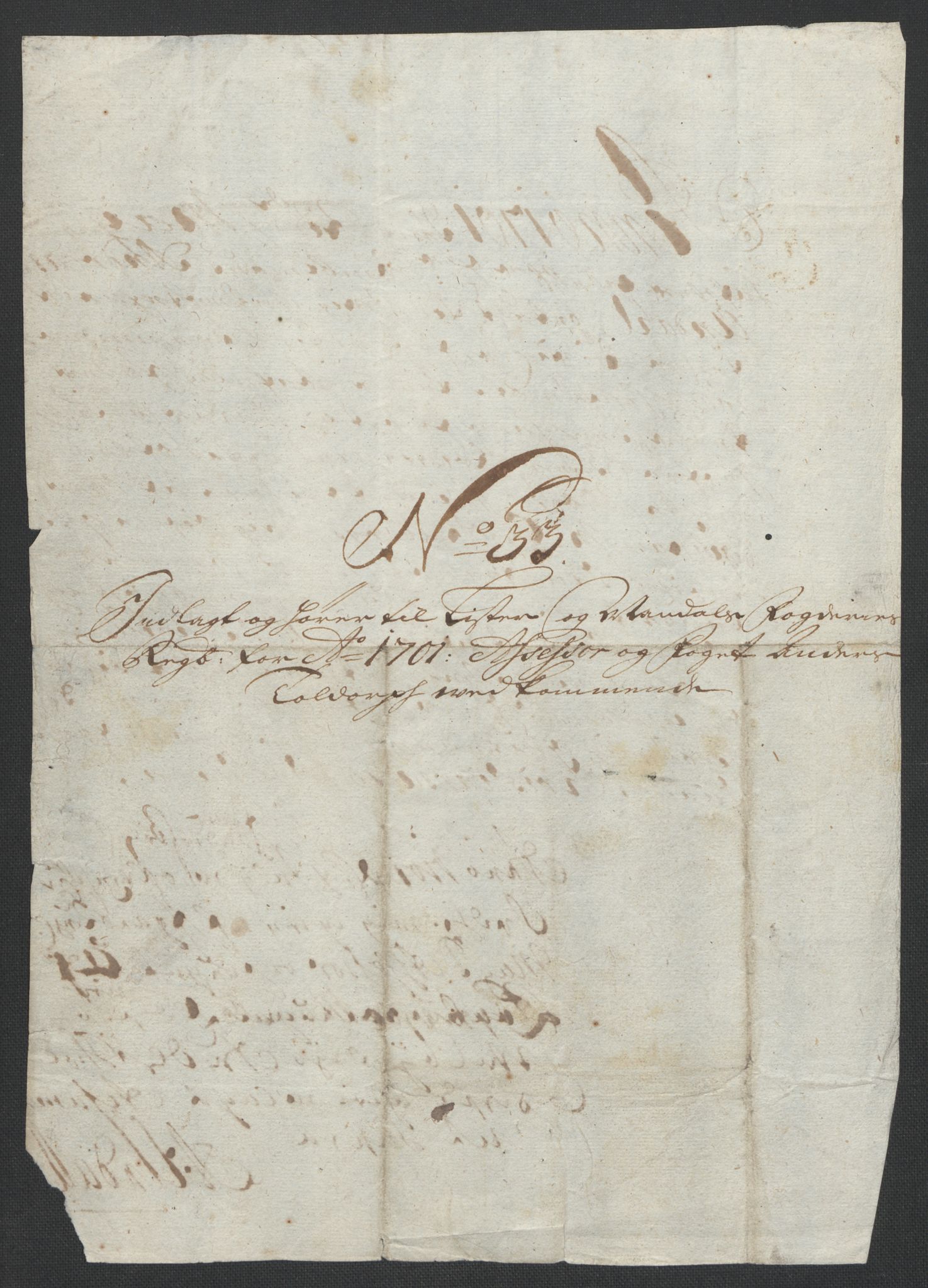 Rentekammeret inntil 1814, Reviderte regnskaper, Fogderegnskap, RA/EA-4092/R43/L2549: Fogderegnskap Lista og Mandal, 1701-1702, p. 208
