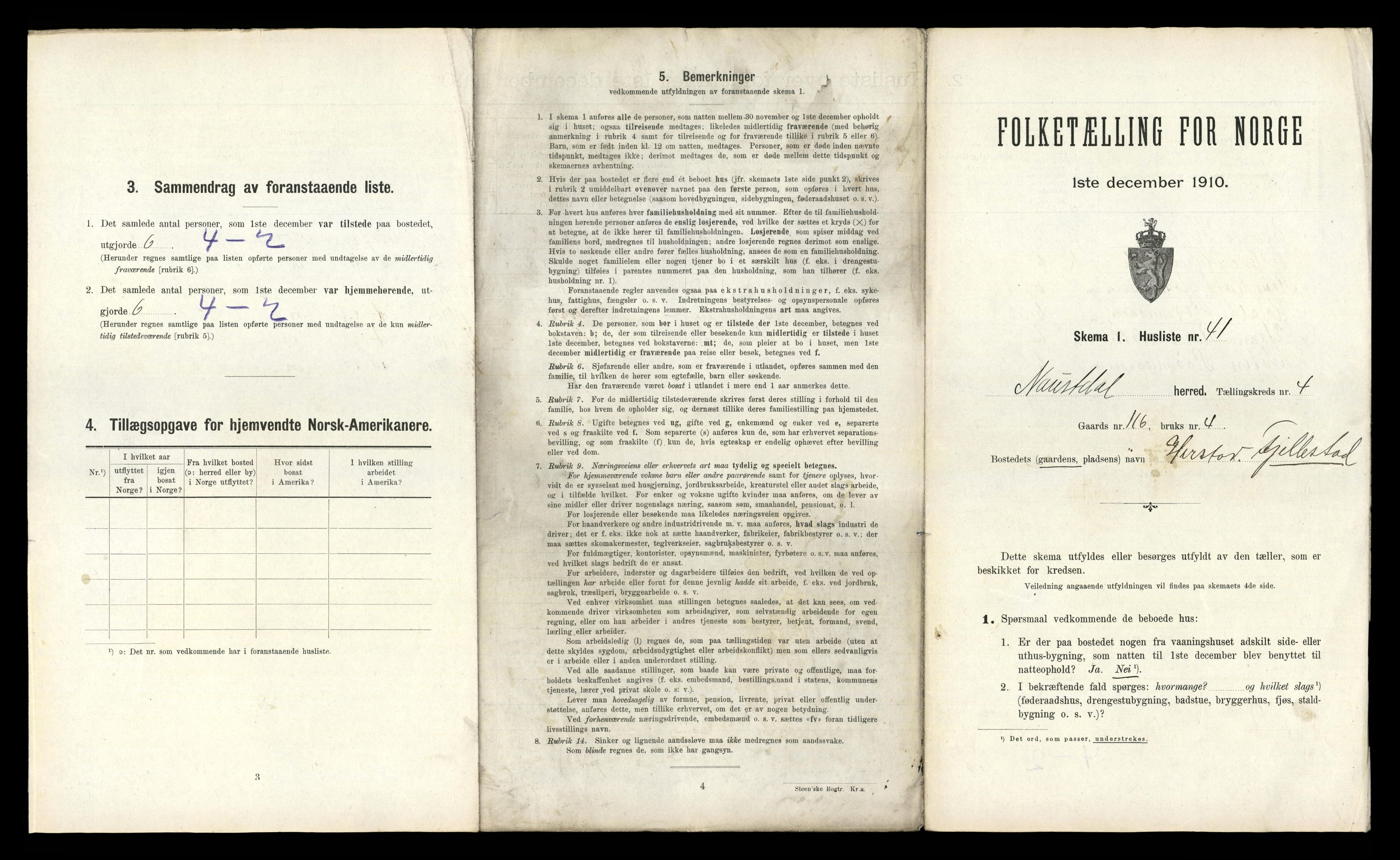 RA, 1910 census for Naustdal, 1910, p. 637