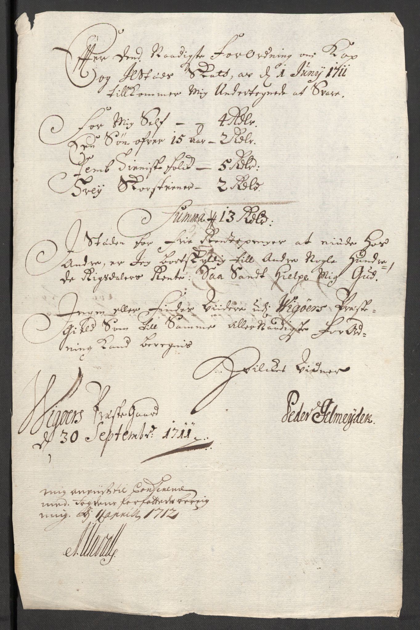 Rentekammeret inntil 1814, Reviderte regnskaper, Fogderegnskap, AV/RA-EA-4092/R48/L2987: Fogderegnskap Sunnhordland og Hardanger, 1711, p. 202