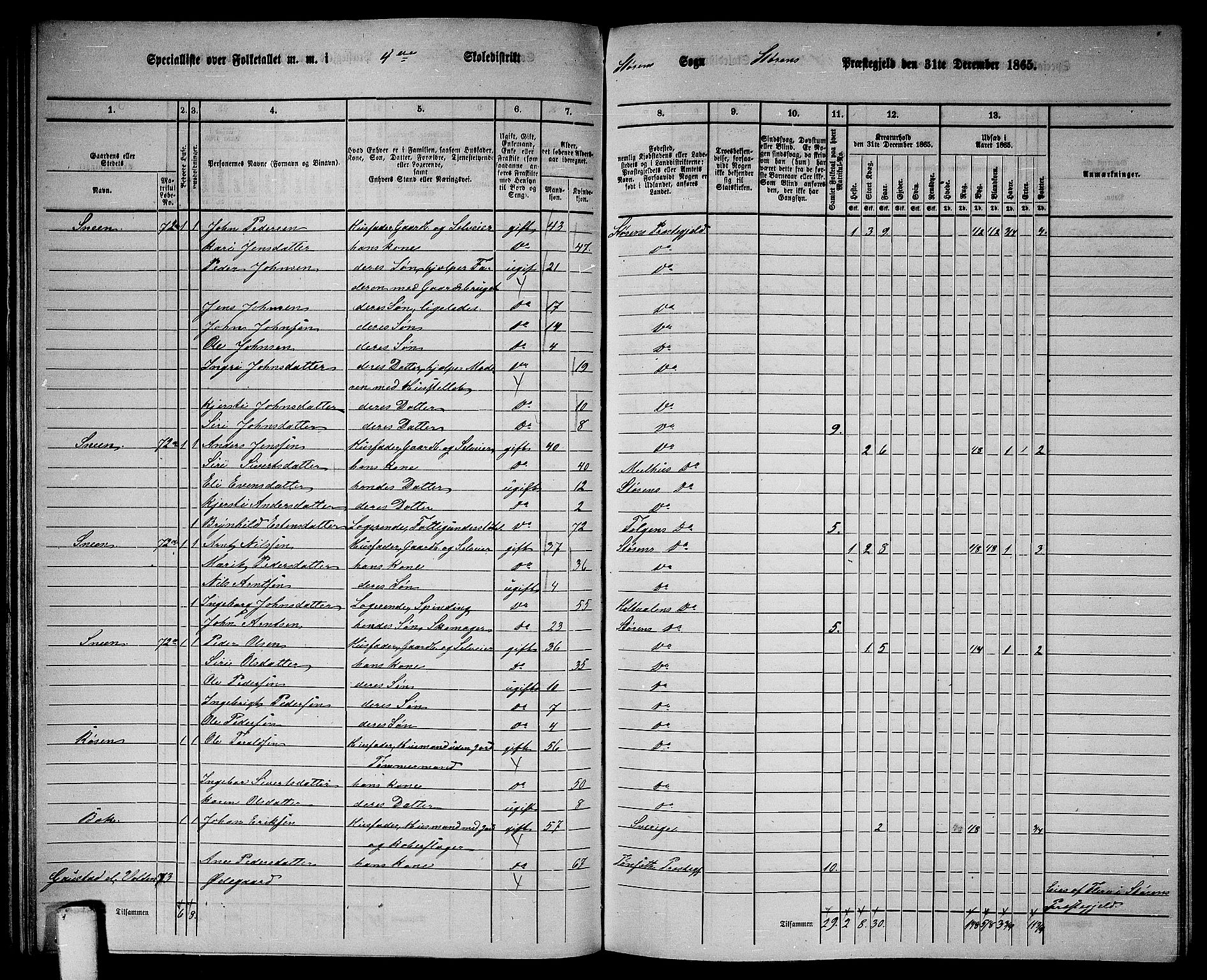 RA, 1865 census for Støren, 1865, p. 74