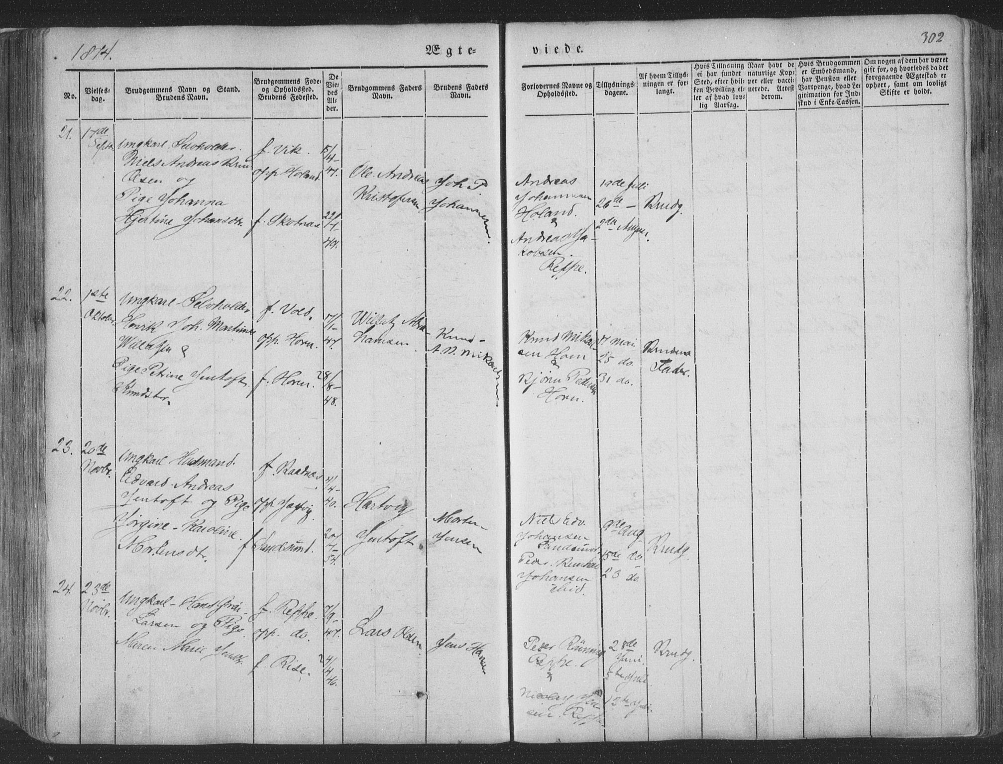 Ministerialprotokoller, klokkerbøker og fødselsregistre - Nordland, AV/SAT-A-1459/881/L1165: Parish register (copy) no. 881C02, 1854-1876, p. 302