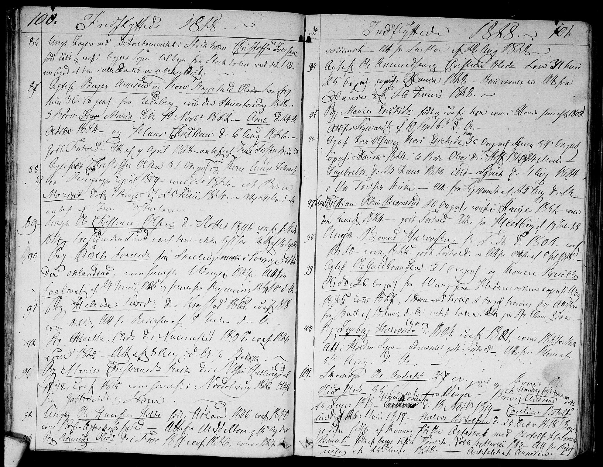 Aker prestekontor kirkebøker, AV/SAO-A-10861/F/L0014b: Parish register (official) no. 14B, 1820-1834, p. 100-101