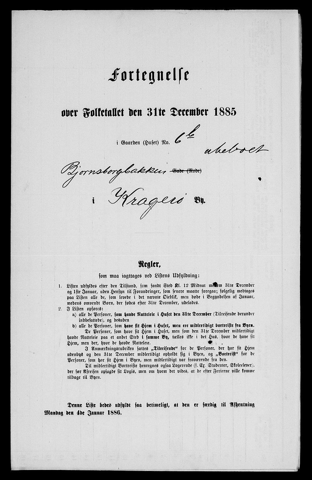 SAKO, 1885 census for 0801 Kragerø, 1885, p. 900