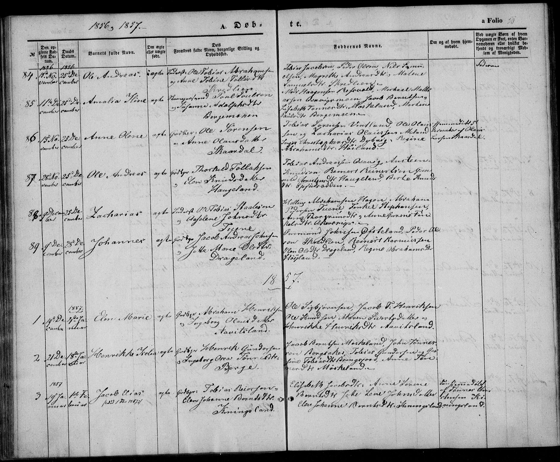 Lyngdal sokneprestkontor, SAK/1111-0029/F/Fa/Fac/L0009: Parish register (official) no. A 9, 1852-1864, p. 50