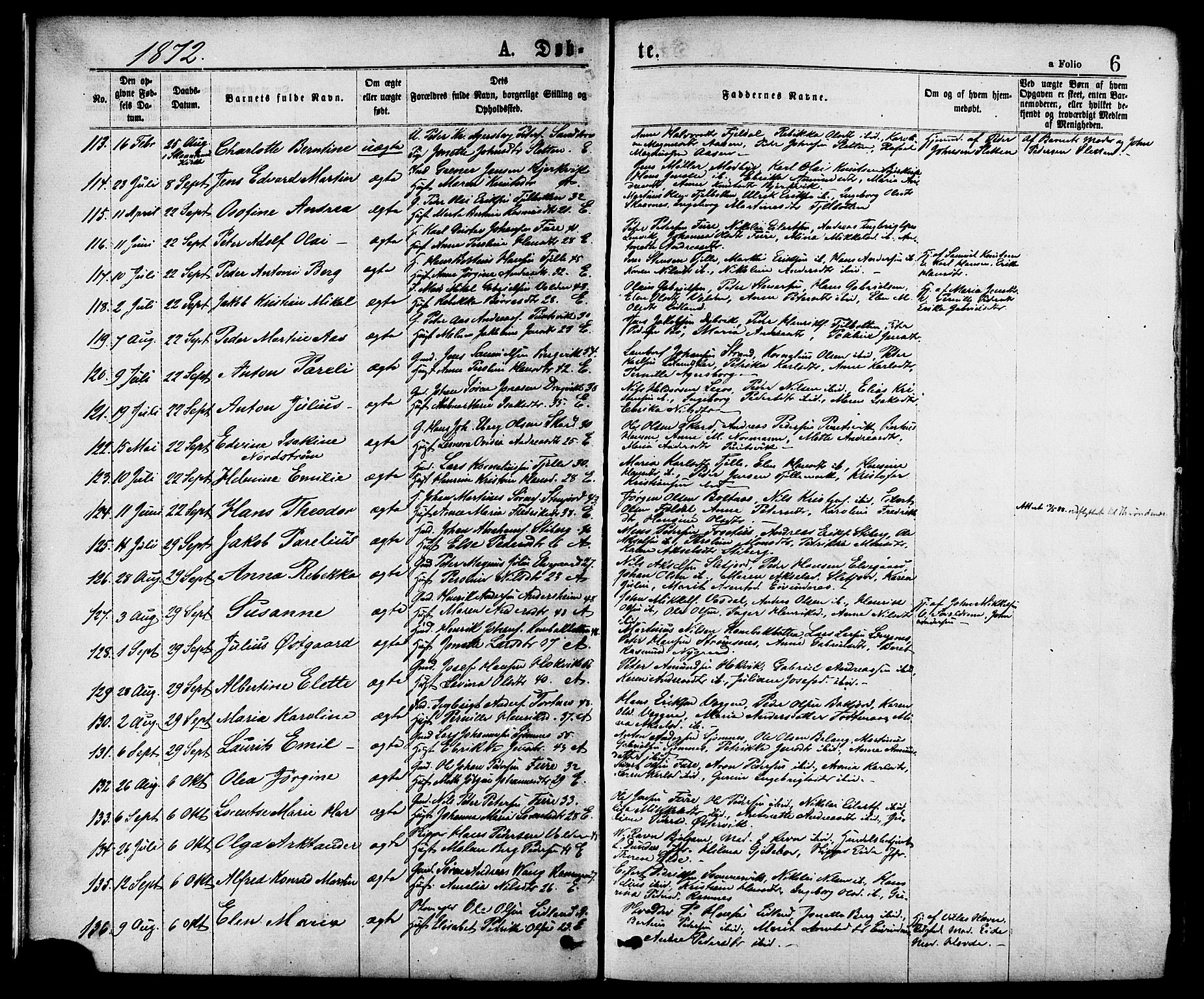 Ministerialprotokoller, klokkerbøker og fødselsregistre - Nordland, AV/SAT-A-1459/863/L0897: Parish register (official) no. 863A09, 1872-1886, p. 6