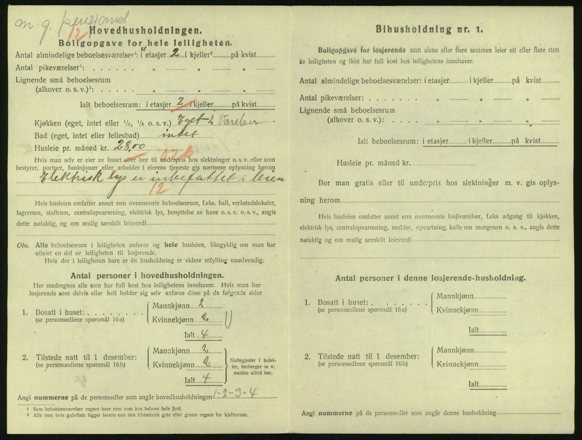 SAO, 1920 census for Kristiania, 1920, p. 95462