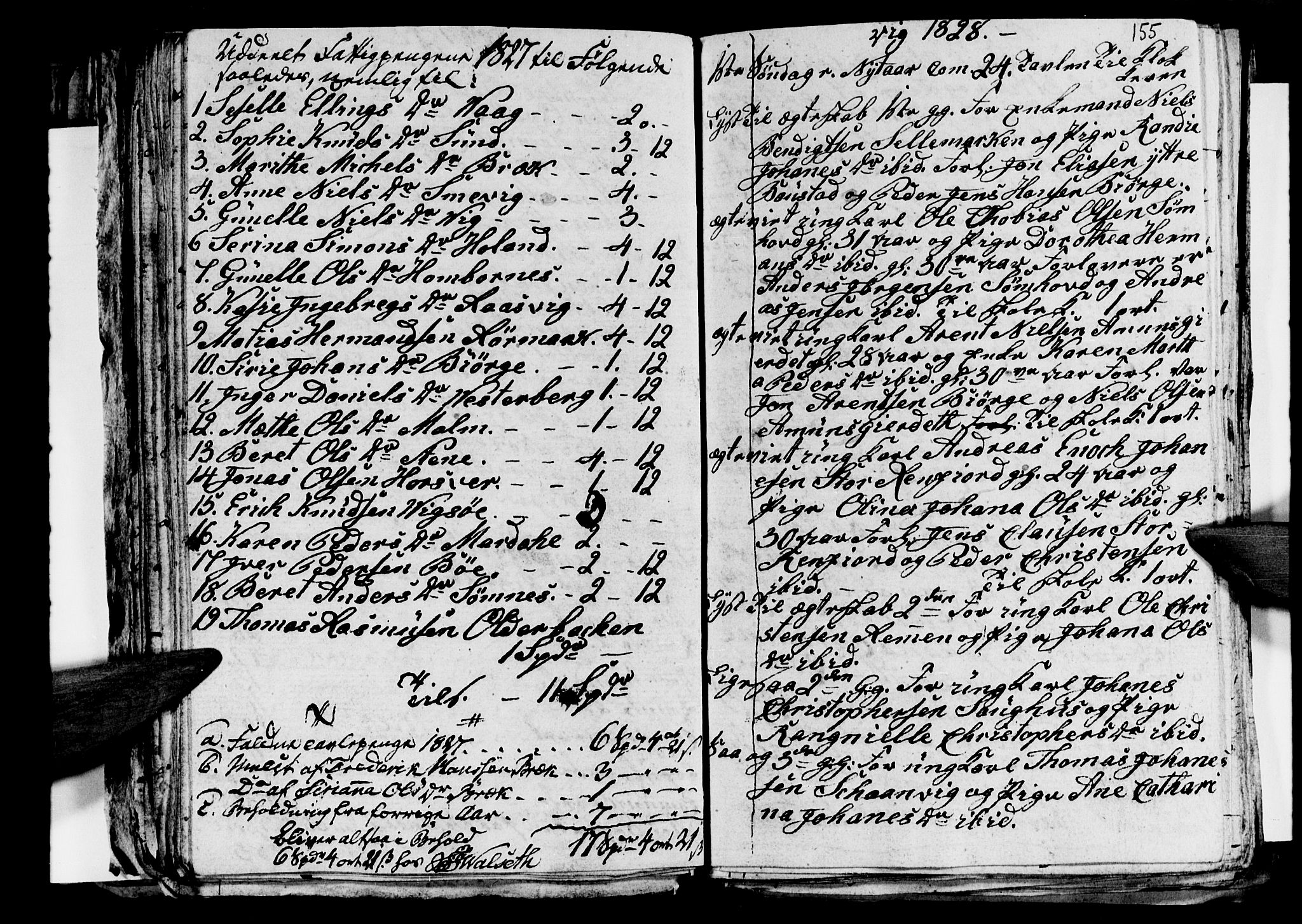 Ministerialprotokoller, klokkerbøker og fødselsregistre - Nordland, SAT/A-1459/812/L0185: Parish register (copy) no. 812C03, 1815-1837, p. 155