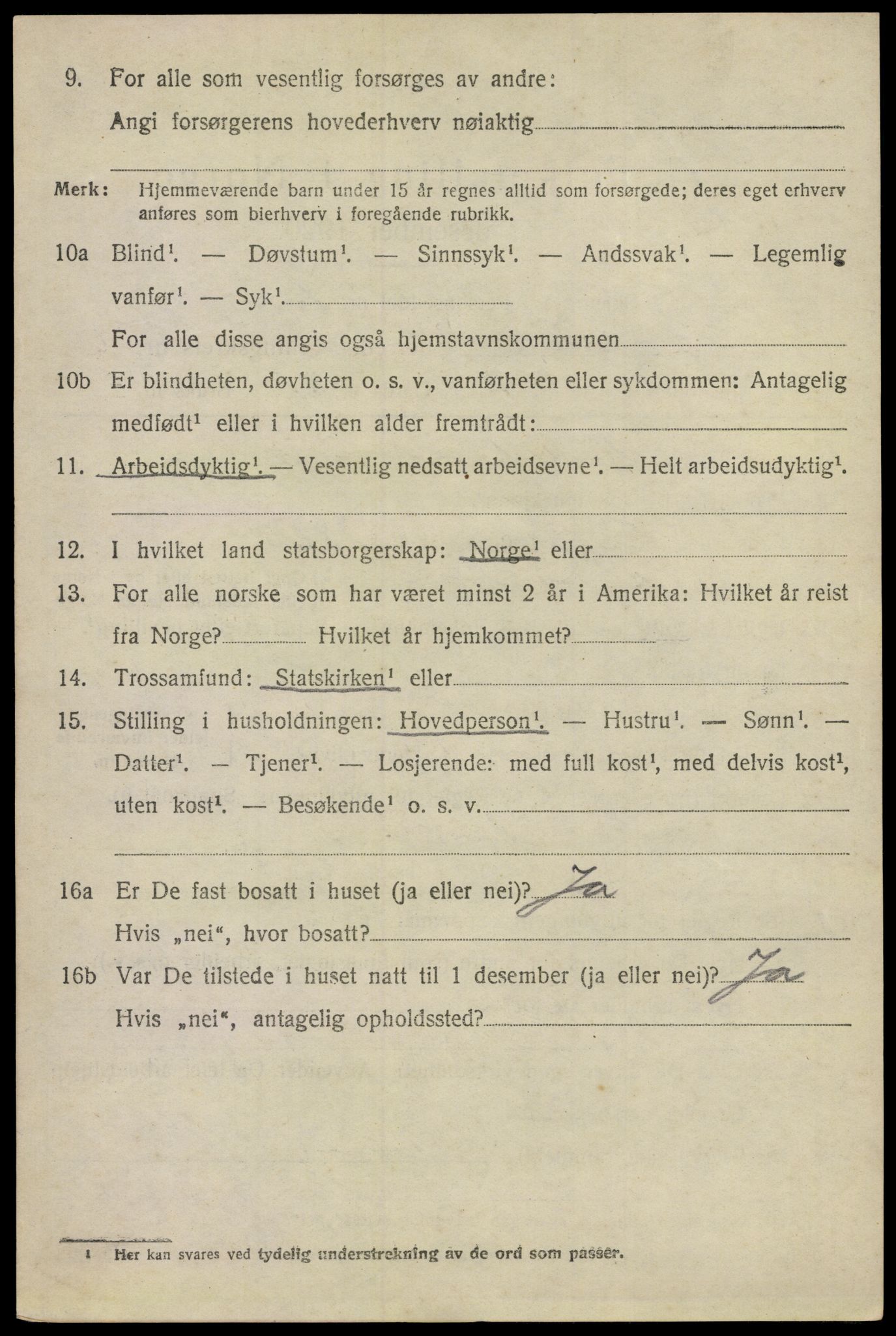 SAO, 1920 census for Våler, 1920, p. 3149