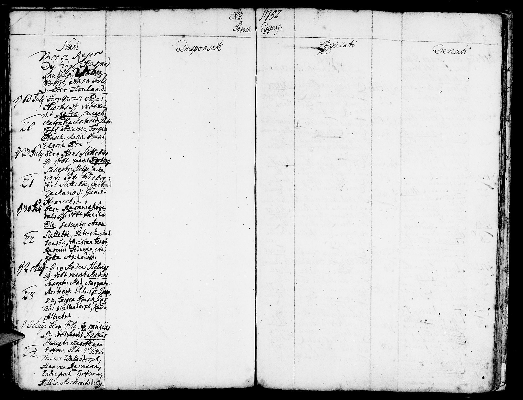 Eigersund sokneprestkontor, AV/SAST-A-101807/S08/L0002: Parish register (official) no. A 2, 1720-1757