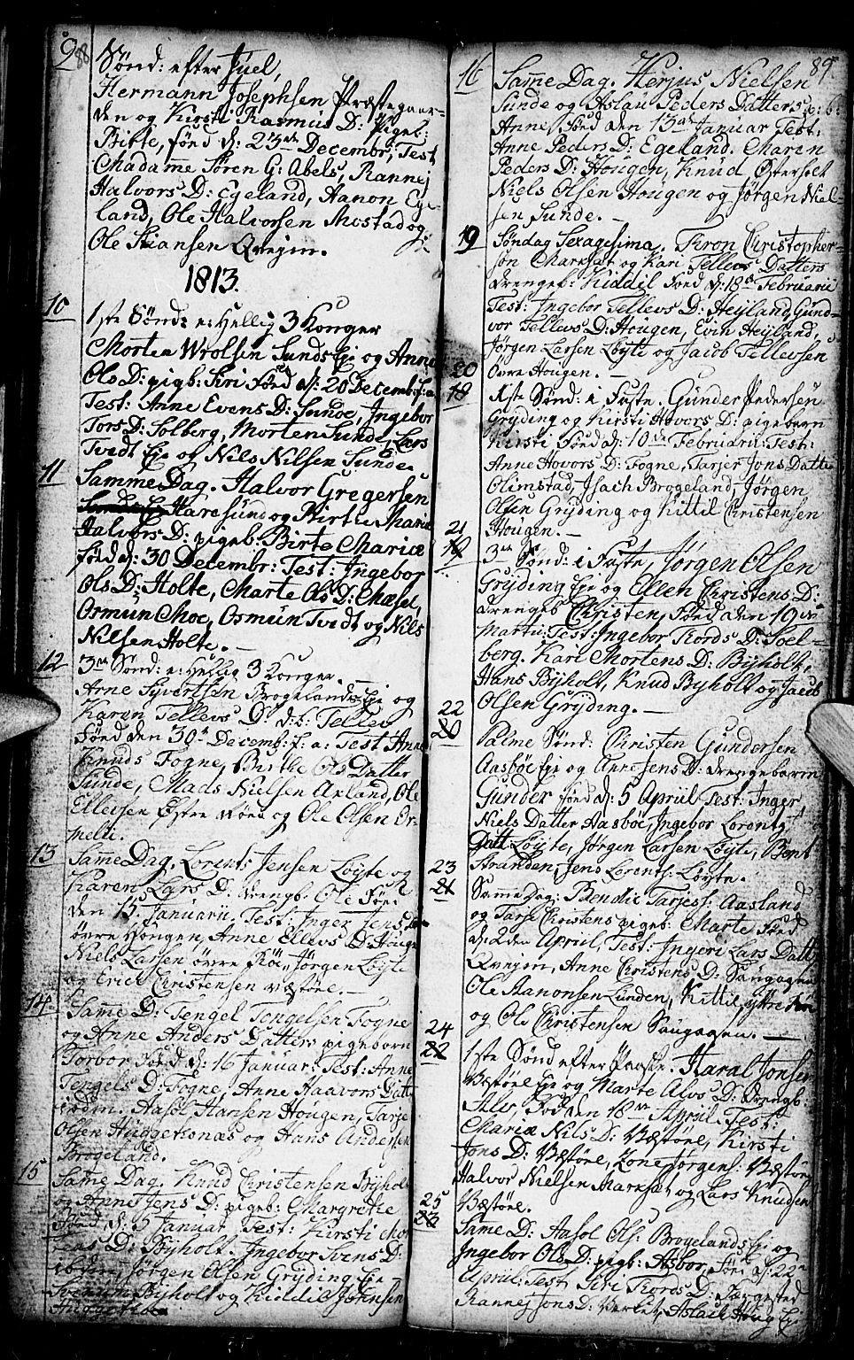 Gjerstad sokneprestkontor, SAK/1111-0014/F/Fb/Fba/L0001: Parish register (copy) no. B 1, 1797-1816, p. 88-89