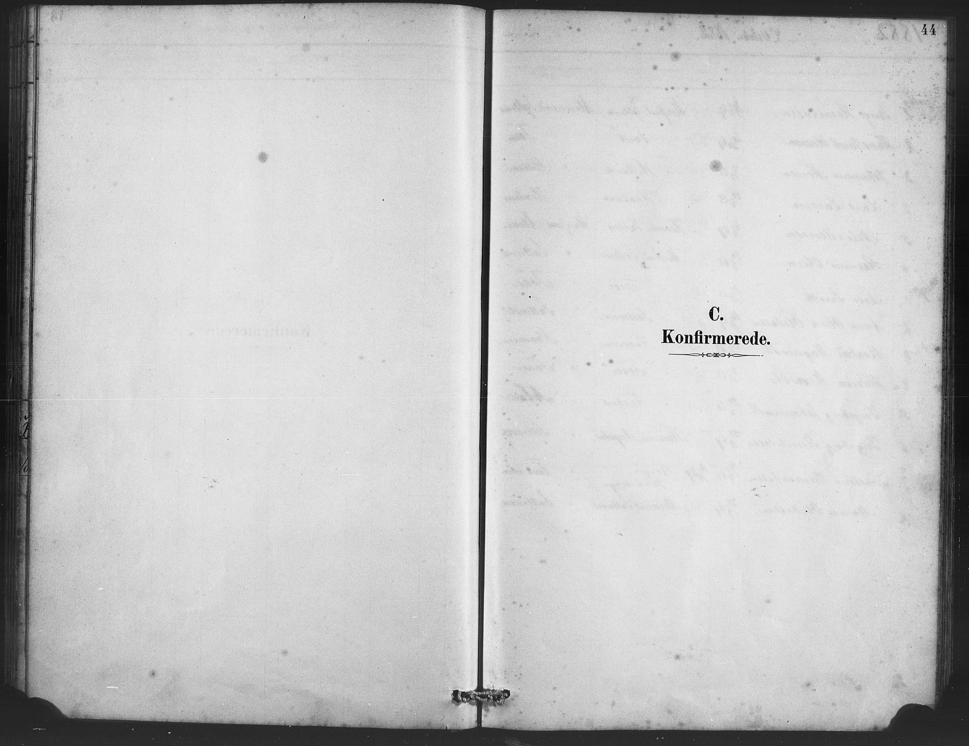 Alversund Sokneprestembete, SAB/A-73901/H/Ha/Haa/Haaa/L0001: Parish register (official) no. A 1, 1882-1896, p. 44