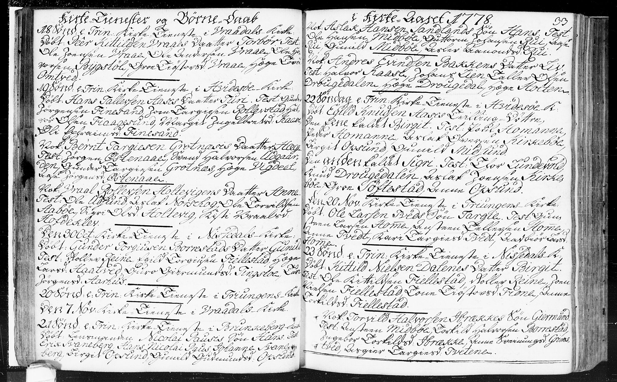 Kviteseid kirkebøker, SAKO/A-276/F/Fa/L0002: Parish register (official) no. I 2, 1773-1786, p. 33