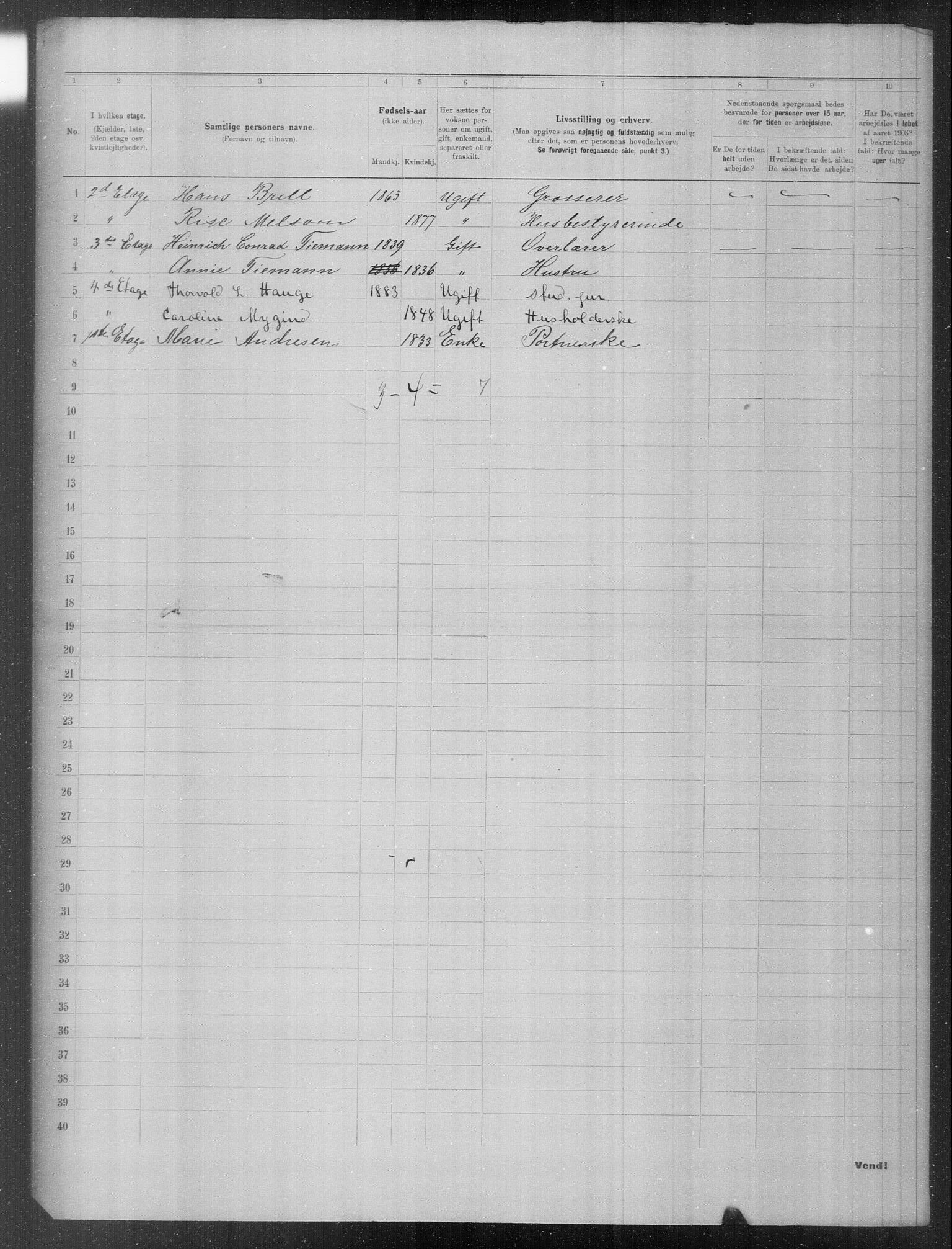 OBA, Municipal Census 1903 for Kristiania, 1903, p. 16338