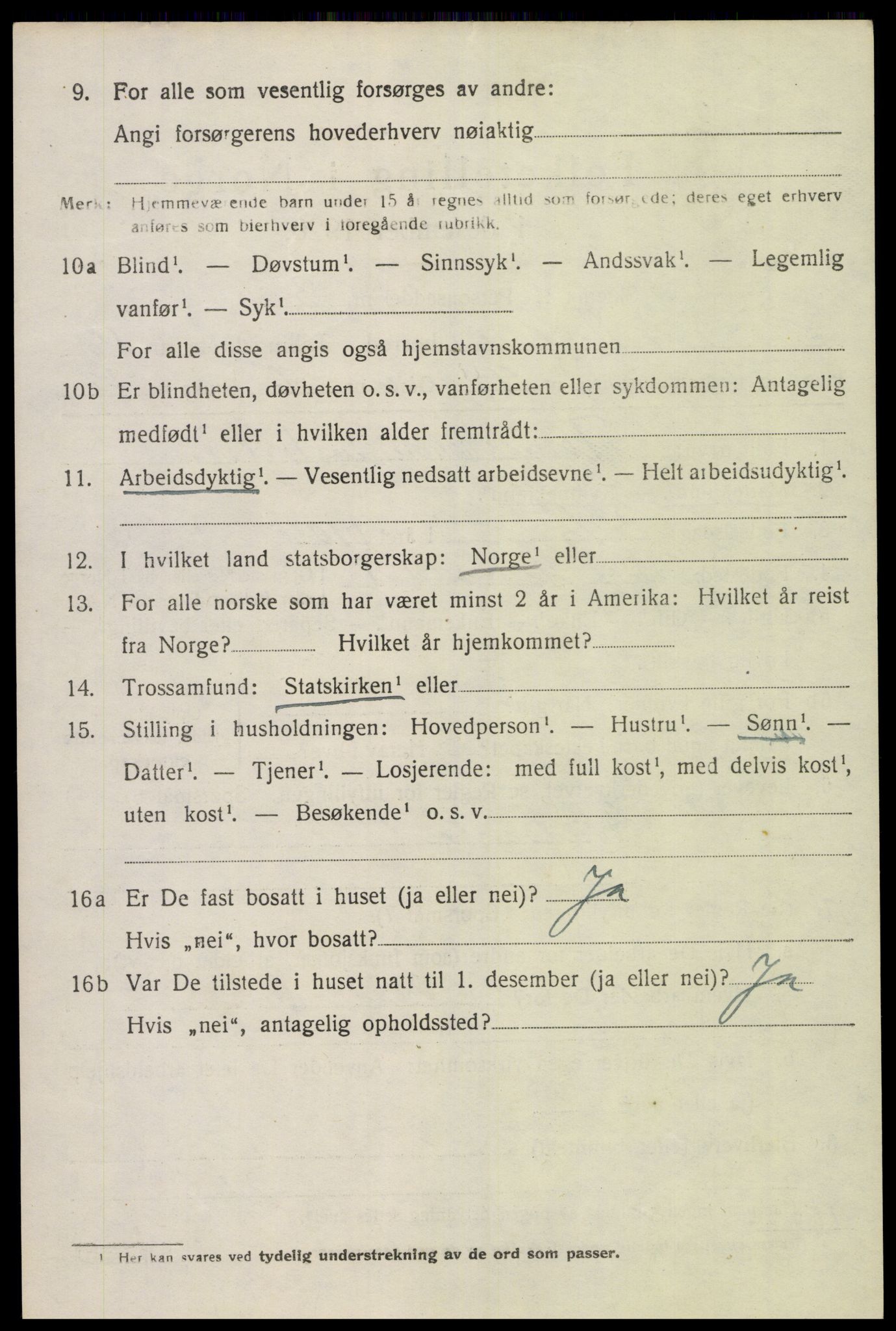 SAK, 1920 census for Sør-Audnedal, 1920, p. 5622