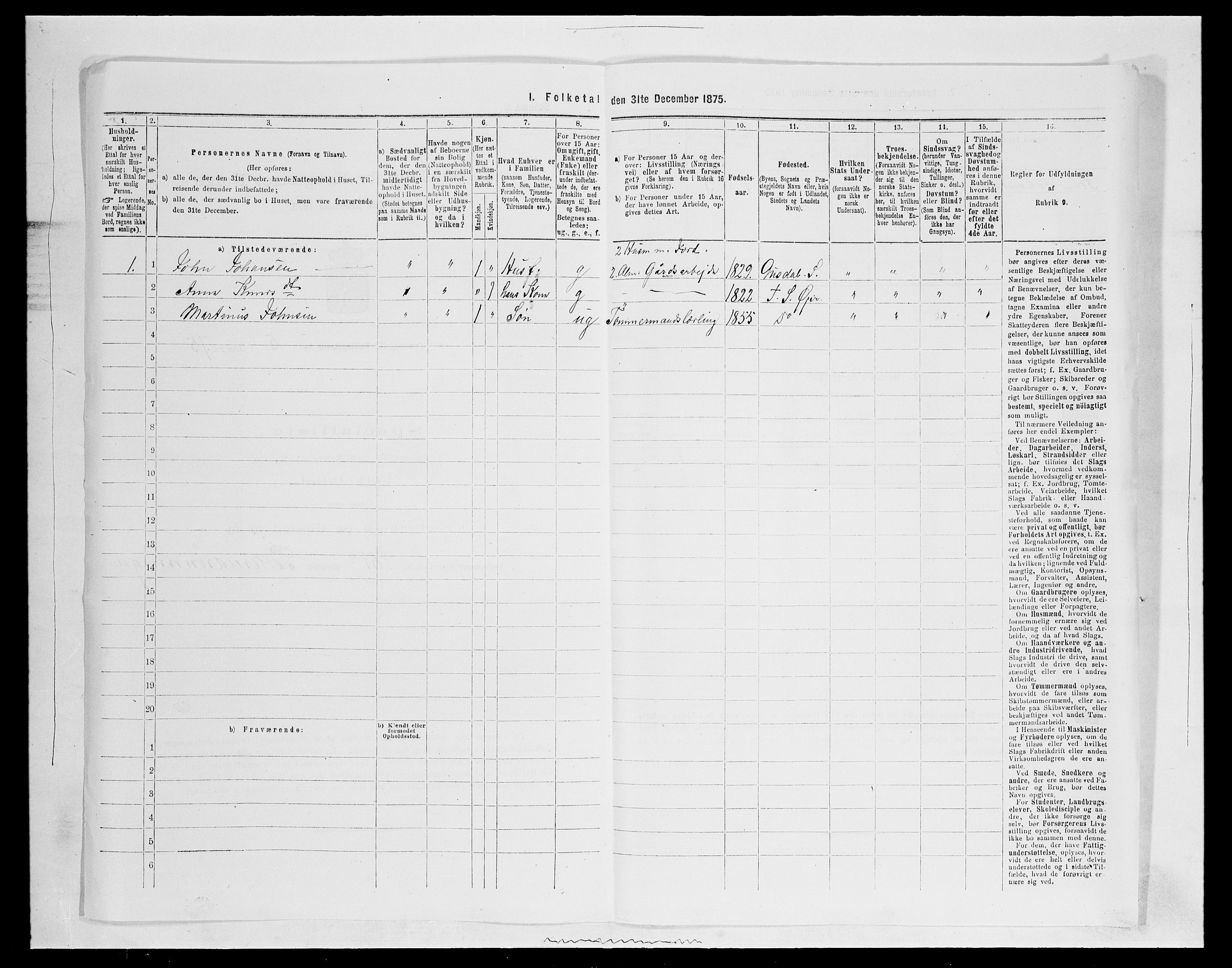 SAH, 1875 census for 0521P Øyer, 1875, p. 1105