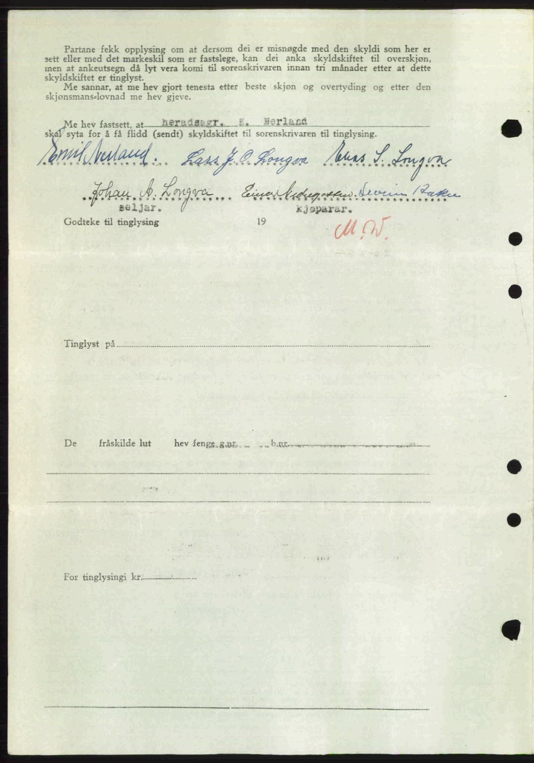 Nordre Sunnmøre sorenskriveri, SAT/A-0006/1/2/2C/2Ca: Mortgage book no. A36, 1950-1950, Diary no: : 2554/1950