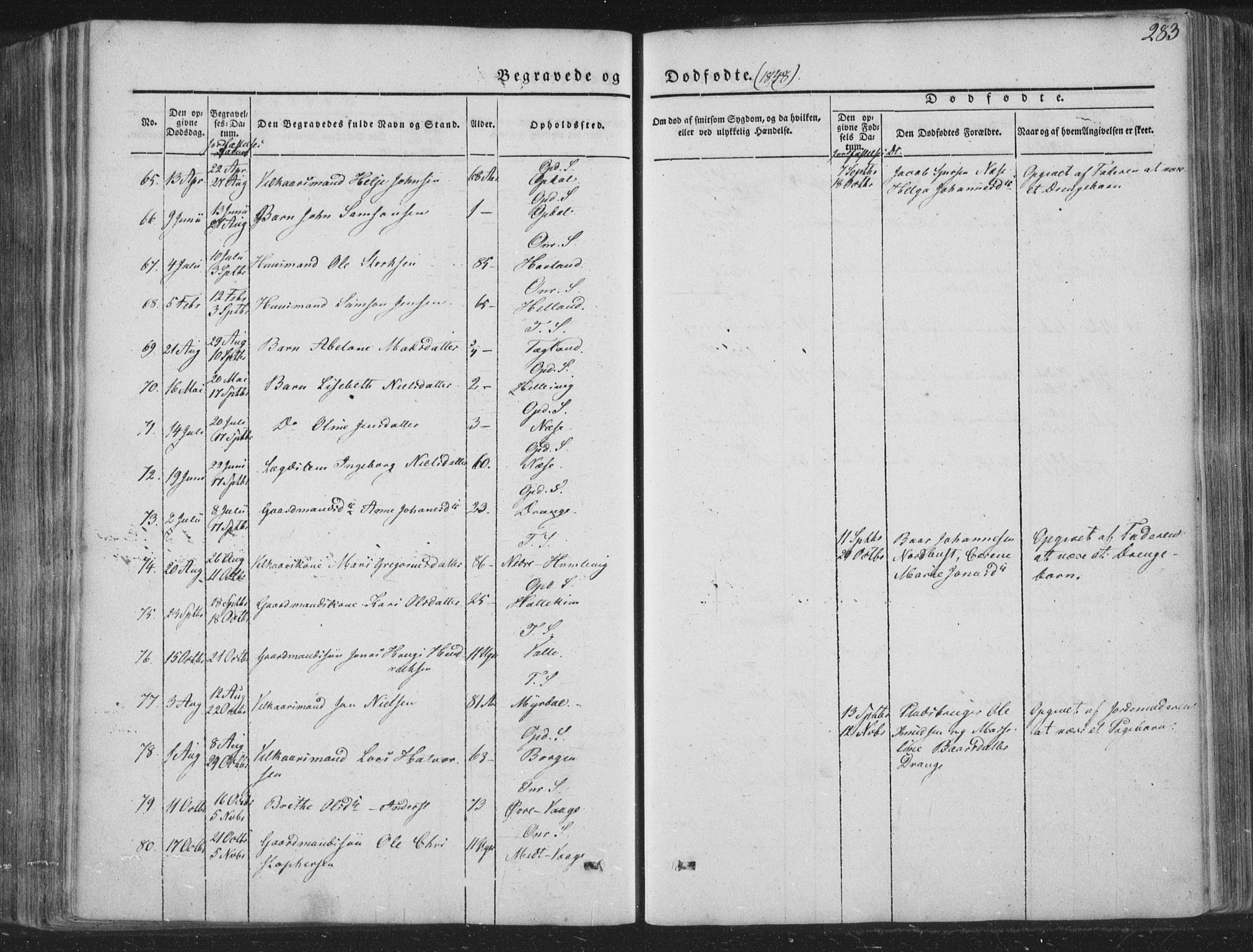 Tysnes sokneprestembete, AV/SAB-A-78601/H/Haa: Parish register (official) no. A 10, 1848-1859, p. 283