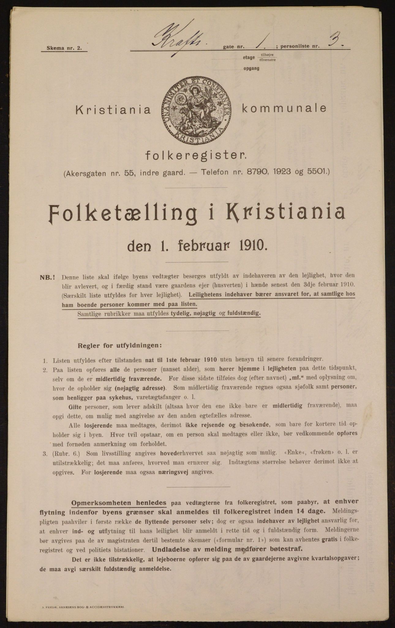 OBA, Municipal Census 1910 for Kristiania, 1910, p. 52342