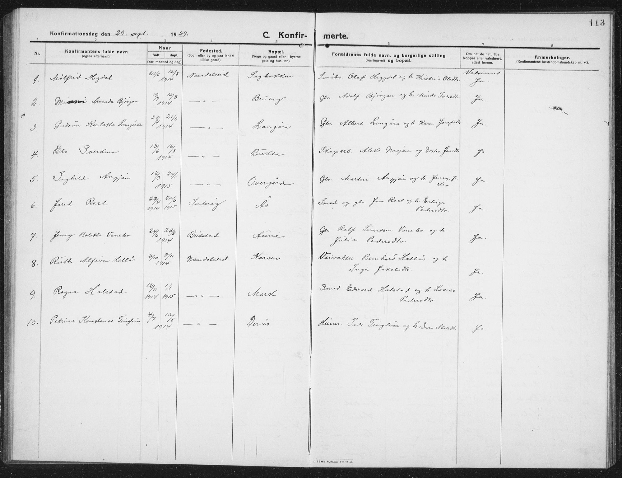 Ministerialprotokoller, klokkerbøker og fødselsregistre - Nord-Trøndelag, AV/SAT-A-1458/742/L0413: Parish register (copy) no. 742C04, 1911-1938, p. 113