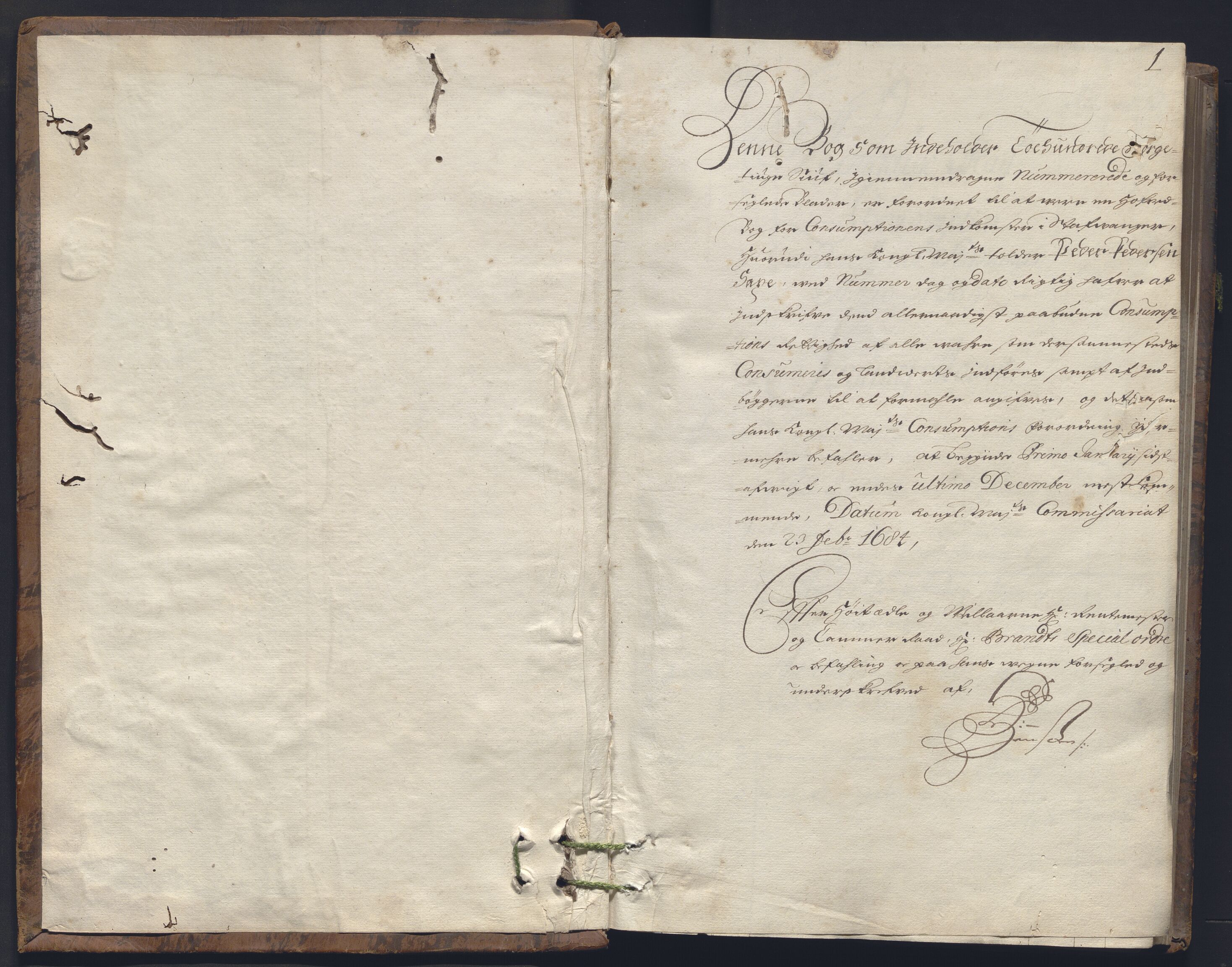 Rentekammeret inntil 1814, Reviderte regnskaper, Byregnskaper, AV/RA-EA-4066/R/Ro/L0331: [O24] Konsumpsjonsregnskap, 1684, p. 2