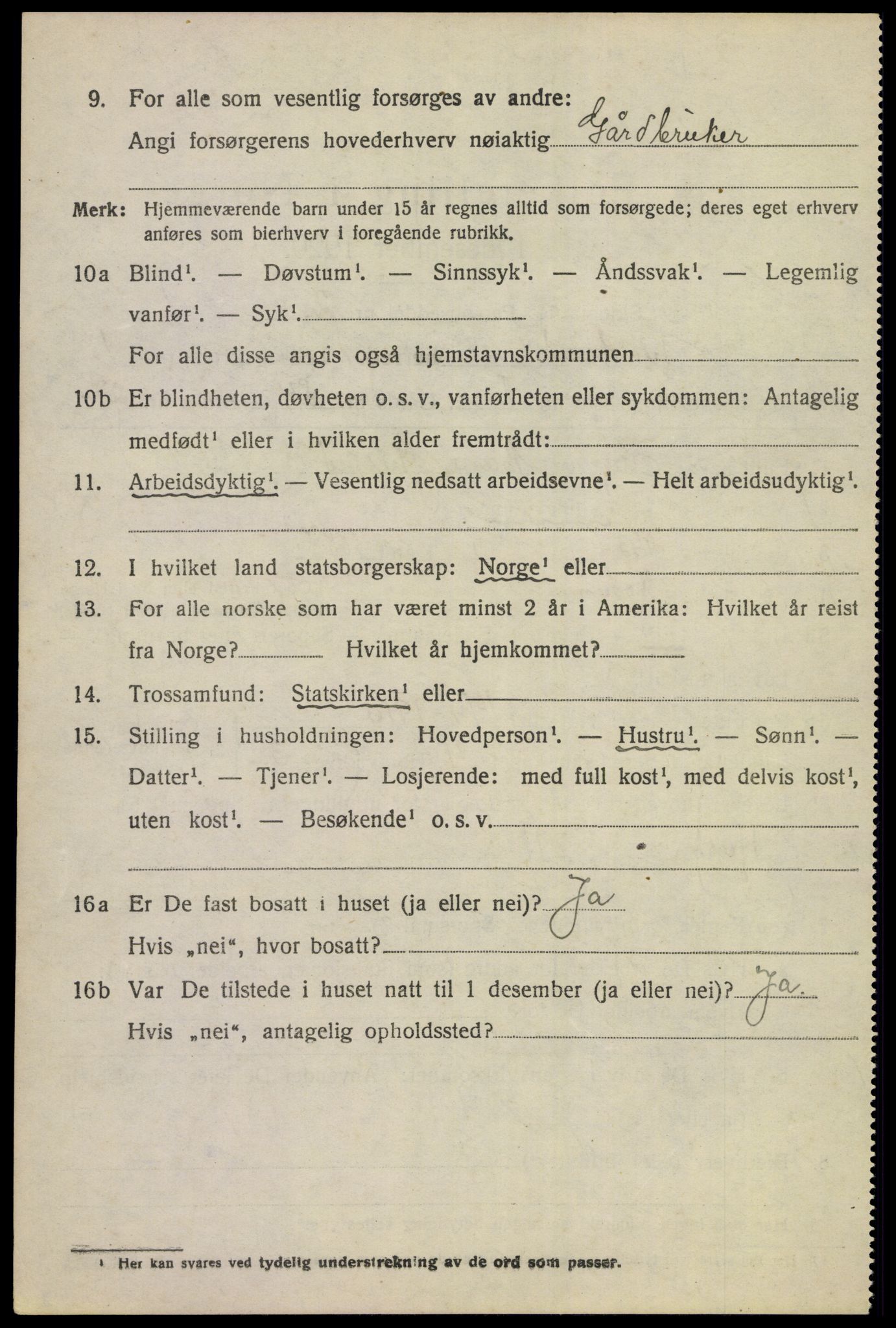 SAKO, 1920 census for Tyristrand, 1920, p. 605