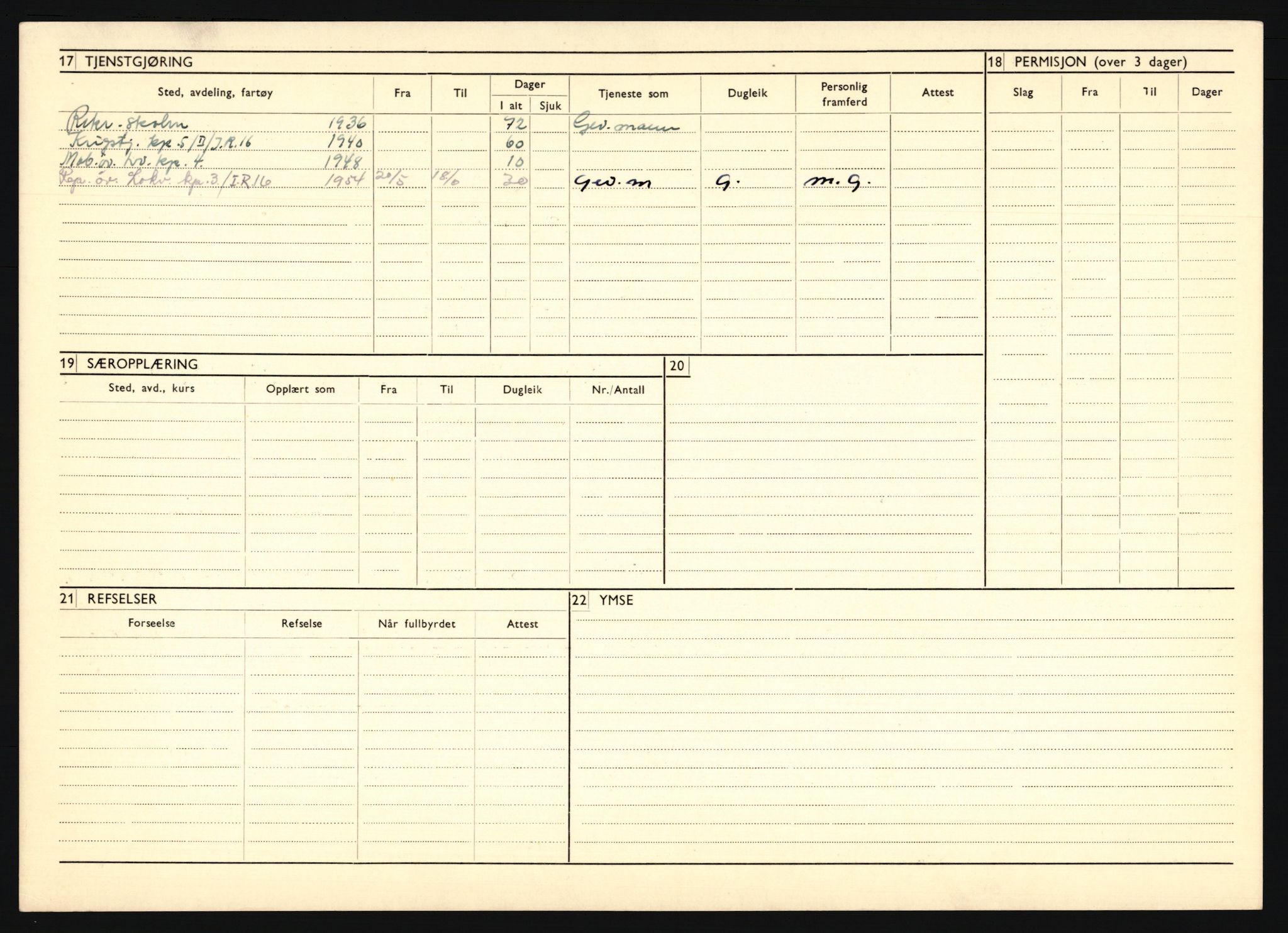 Forsvaret, Troms infanteriregiment nr. 16, AV/RA-RAFA-3146/P/Pa/L0020: Rulleblad for regimentets menige mannskaper, årsklasse 1936, 1936, p. 708