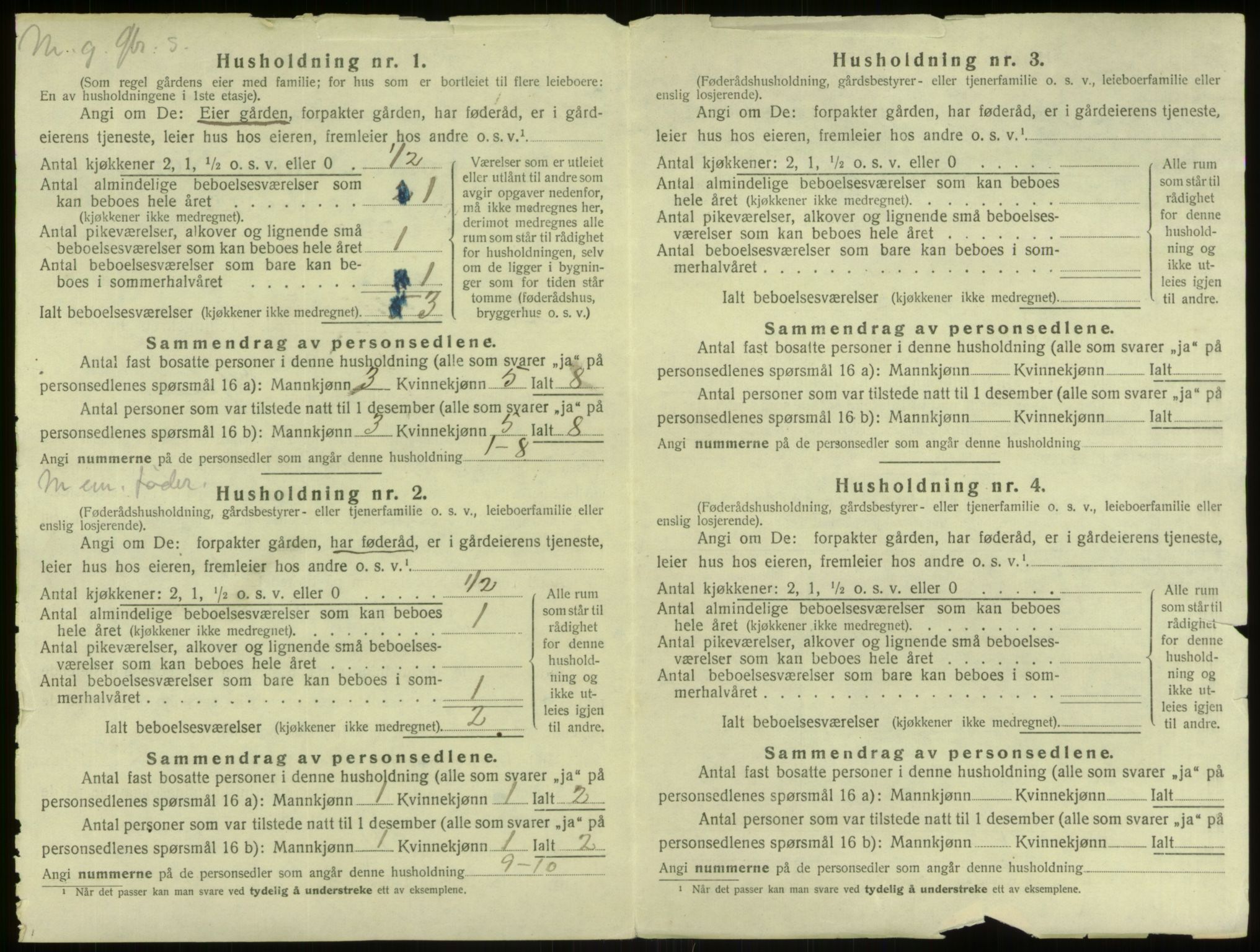 SAB, 1920 census for Alversund, 1920, p. 1151