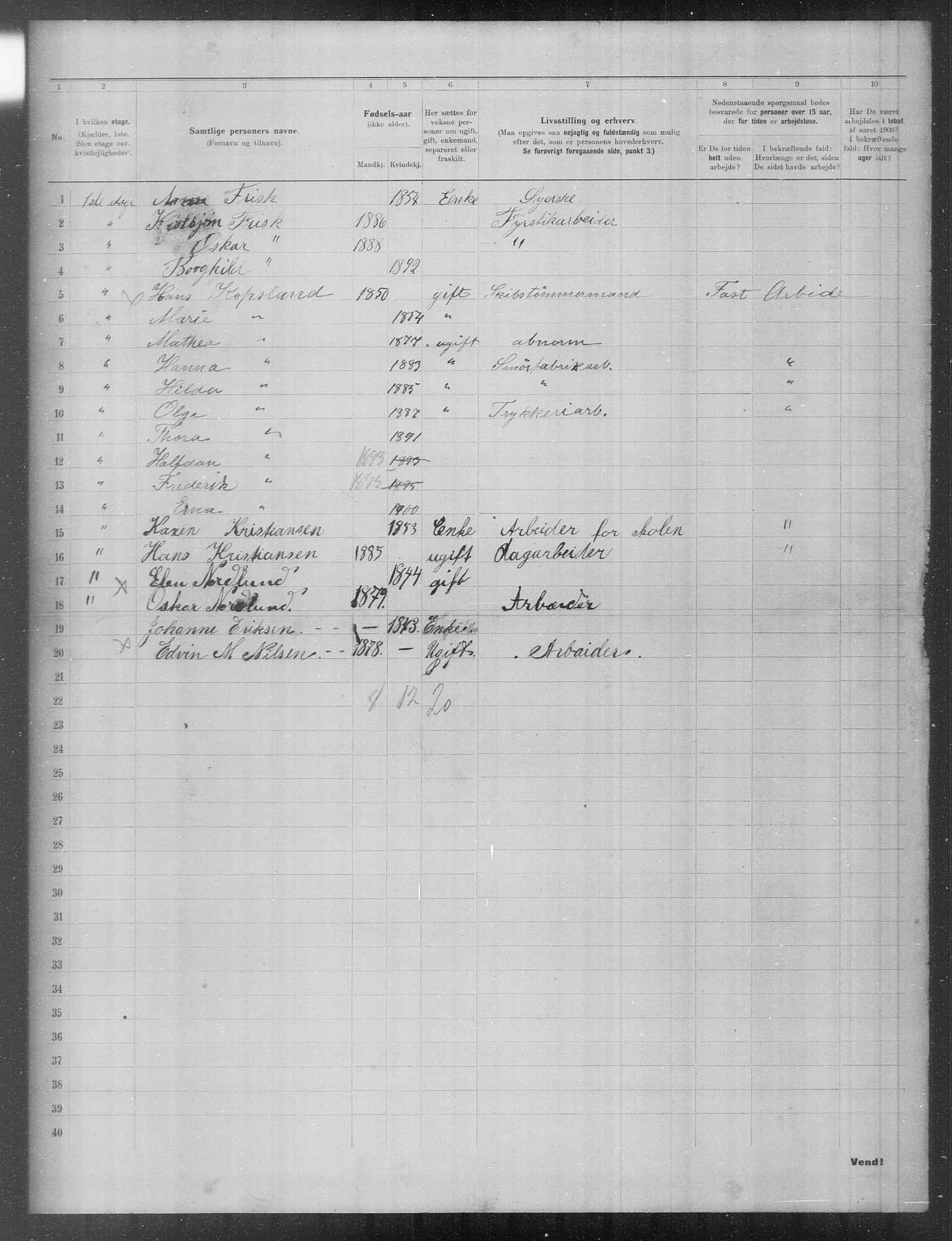 OBA, Municipal Census 1903 for Kristiania, 1903, p. 13860