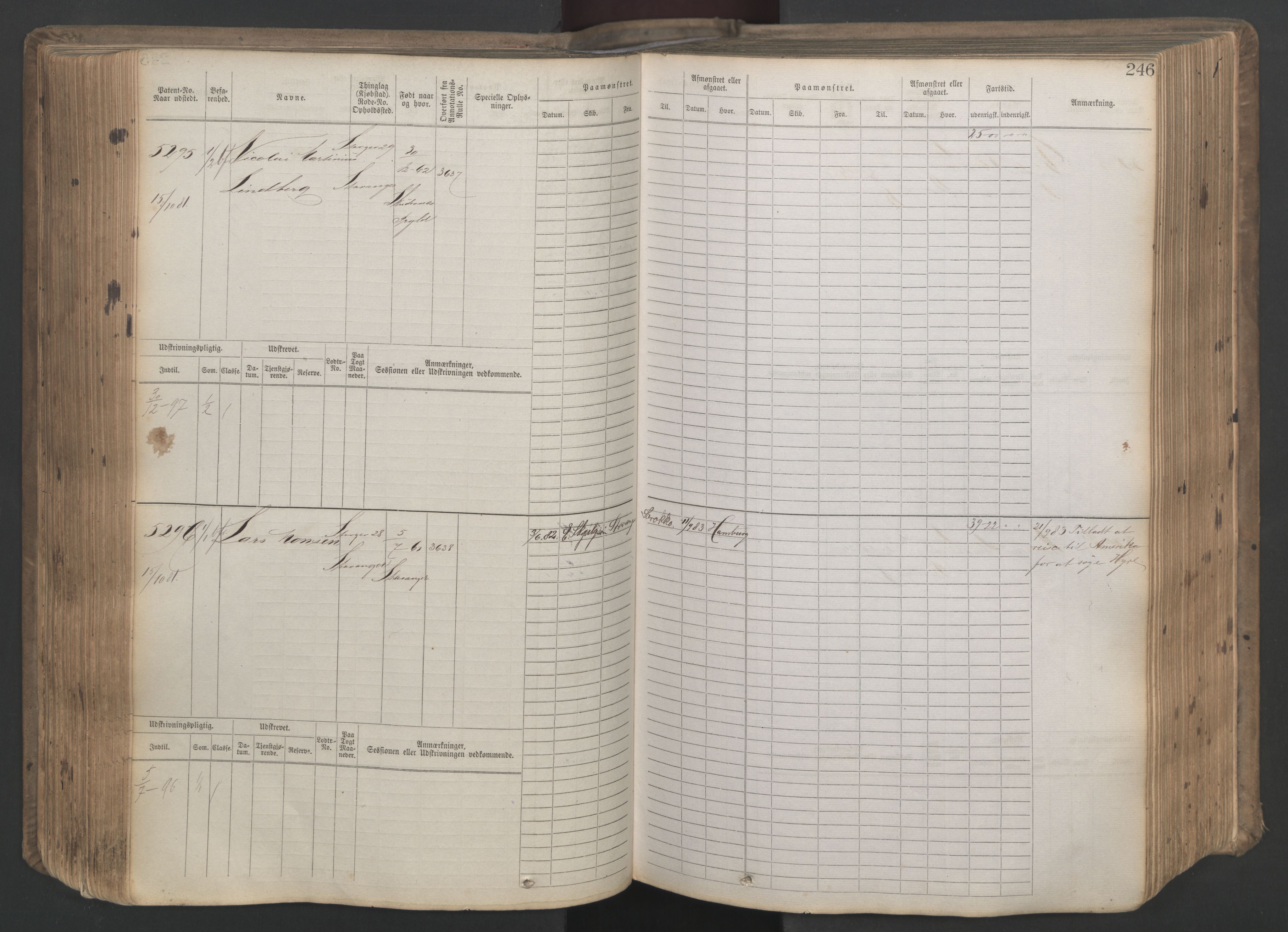 Stavanger sjømannskontor, AV/SAST-A-102006/F/Fb/Fbb/L0020: Sjøfartshovedrulle patnentnr. 4803-6004 (dublett), 1879, p. 251