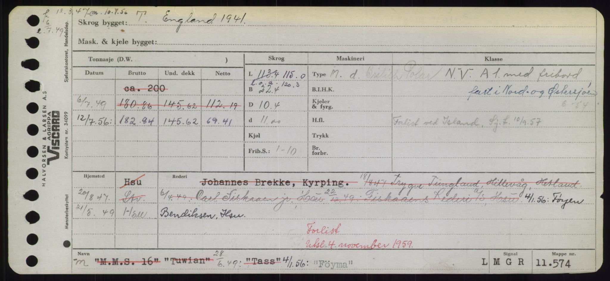 Sjøfartsdirektoratet med forløpere, Skipsmålingen, RA/S-1627/H/Hd/L0011: Fartøy, Fla-Får, p. 651