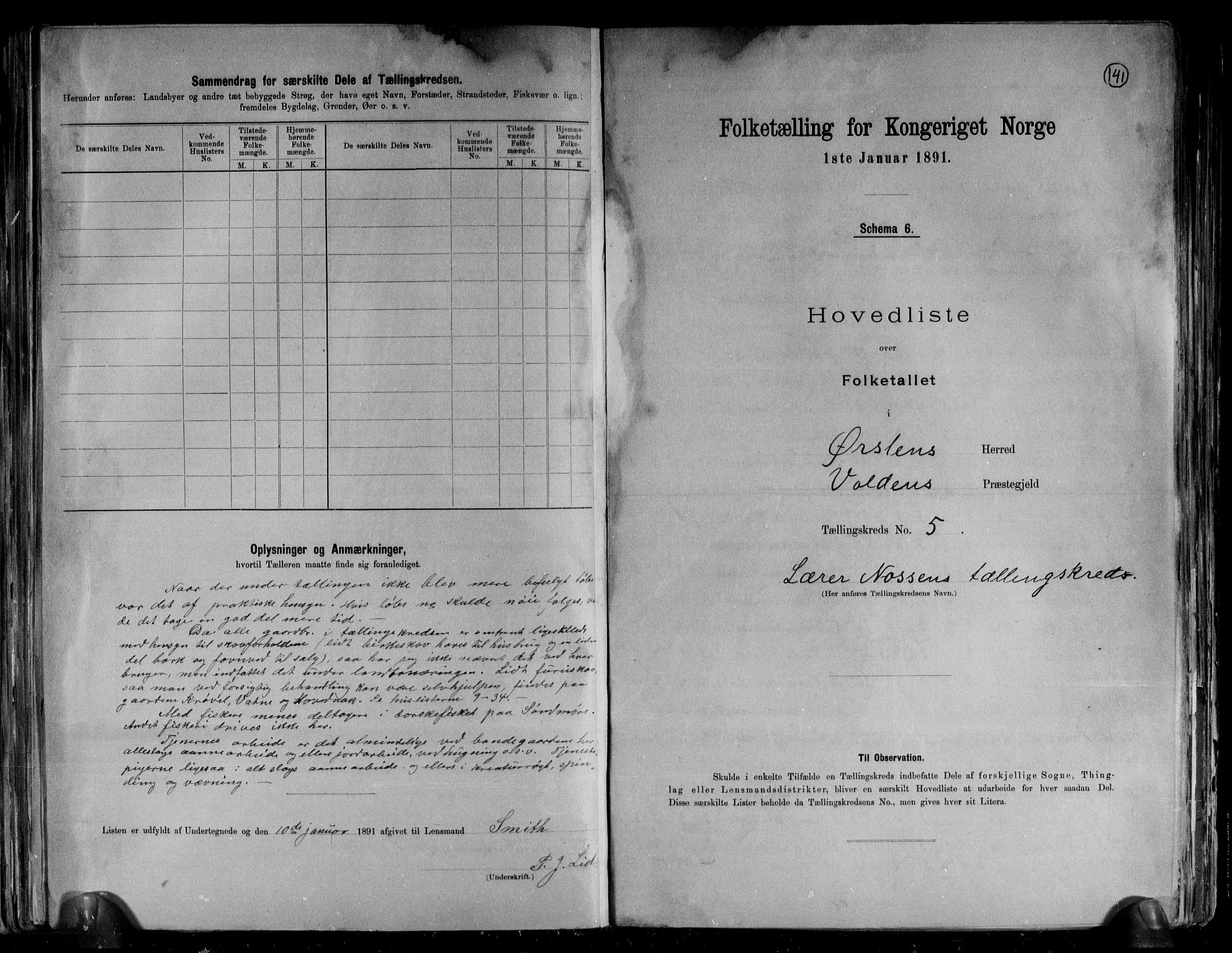 RA, 1891 census for 1520 Ørsta, 1891, p. 15