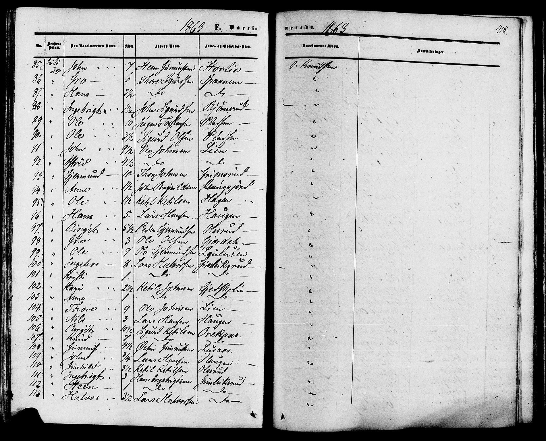 Tinn kirkebøker, AV/SAKO-A-308/F/Fa/L0006: Parish register (official) no. I 6, 1857-1878, p. 418