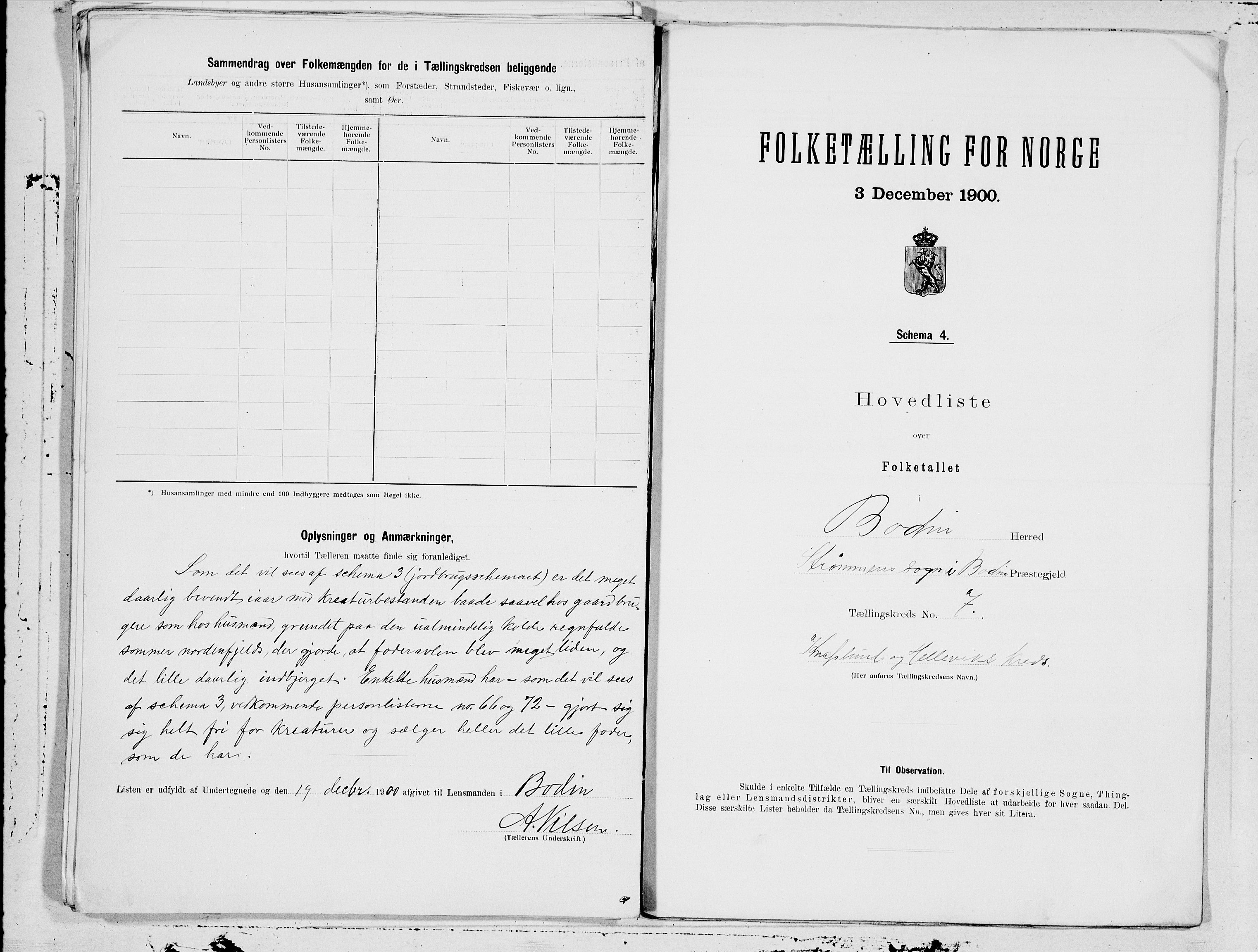 SAT, 1900 census for Bodin, 1900, p. 20