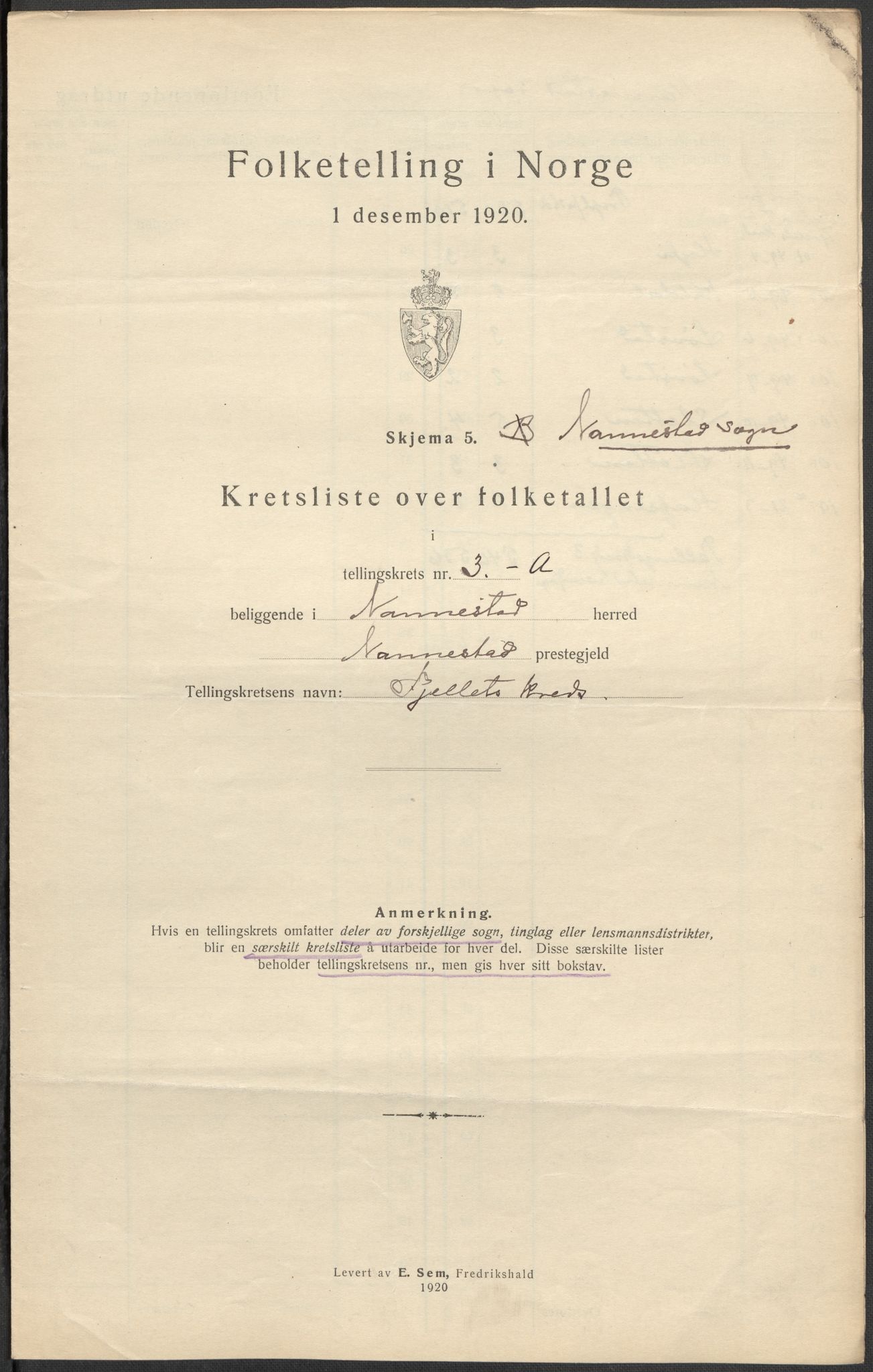 SAO, 1920 census for Nannestad, 1920, p. 17