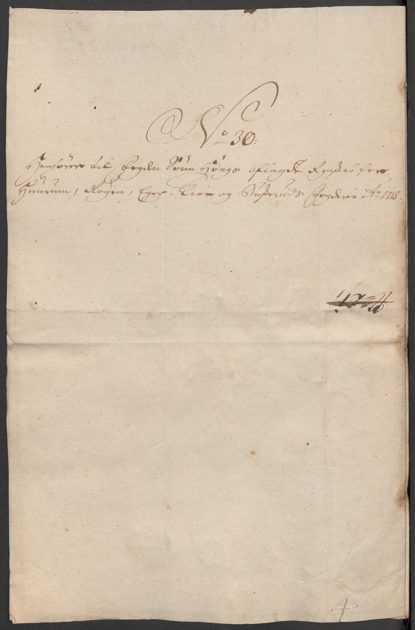 Rentekammeret inntil 1814, Reviderte regnskaper, Fogderegnskap, AV/RA-EA-4092/R31/L1712: Fogderegnskap Hurum, Røyken, Eiker, Lier og Buskerud, 1718, p. 188