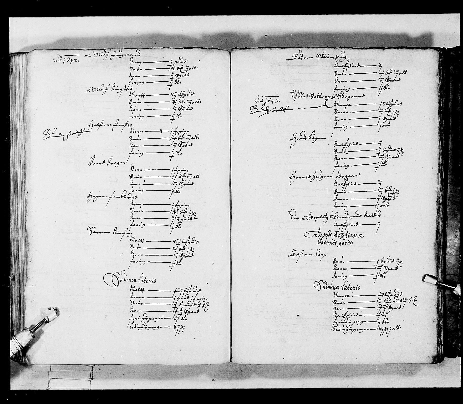 Stattholderembetet 1572-1771, AV/RA-EA-2870/Ek/L0019/0001: Jordebøker 1633-1658 / Jordebøker for Akershus len, 1642, p. 225