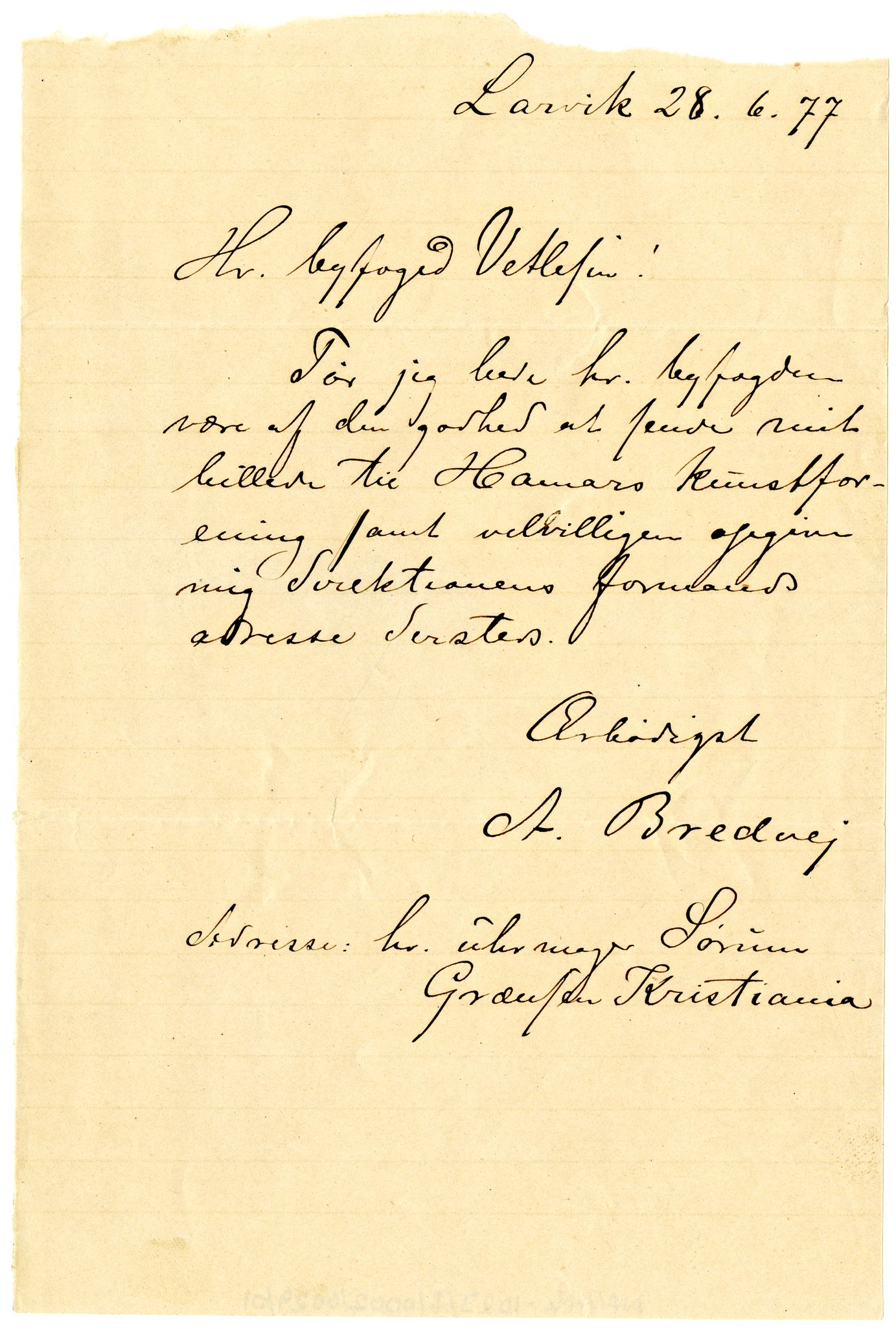 Diderik Maria Aalls brevsamling, NF/Ark-1023/F/L0002: D.M. Aalls brevsamling. B - C, 1799-1889, p. 156