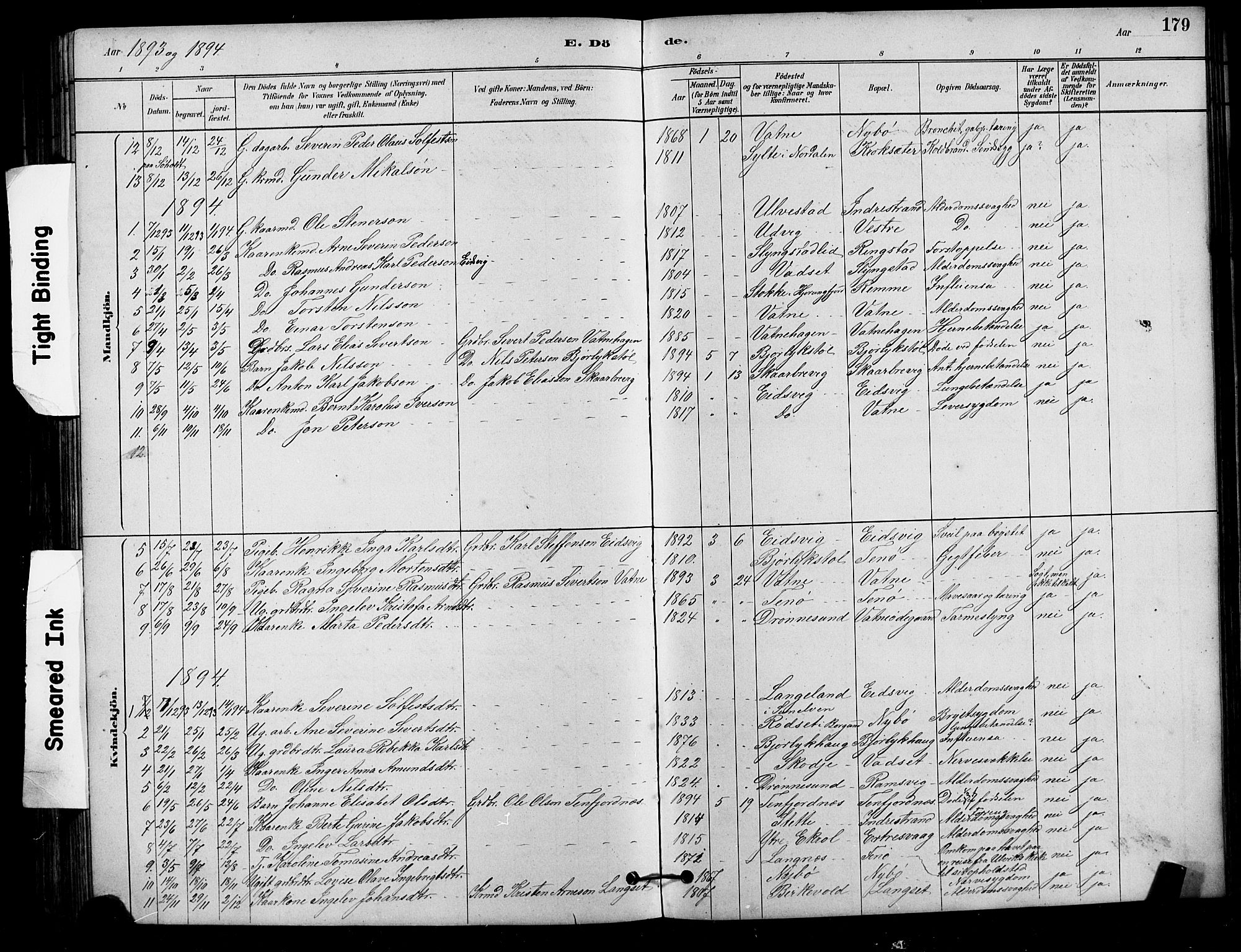 Ministerialprotokoller, klokkerbøker og fødselsregistre - Møre og Romsdal, AV/SAT-A-1454/525/L0376: Parish register (copy) no. 525C02, 1880-1902, p. 179