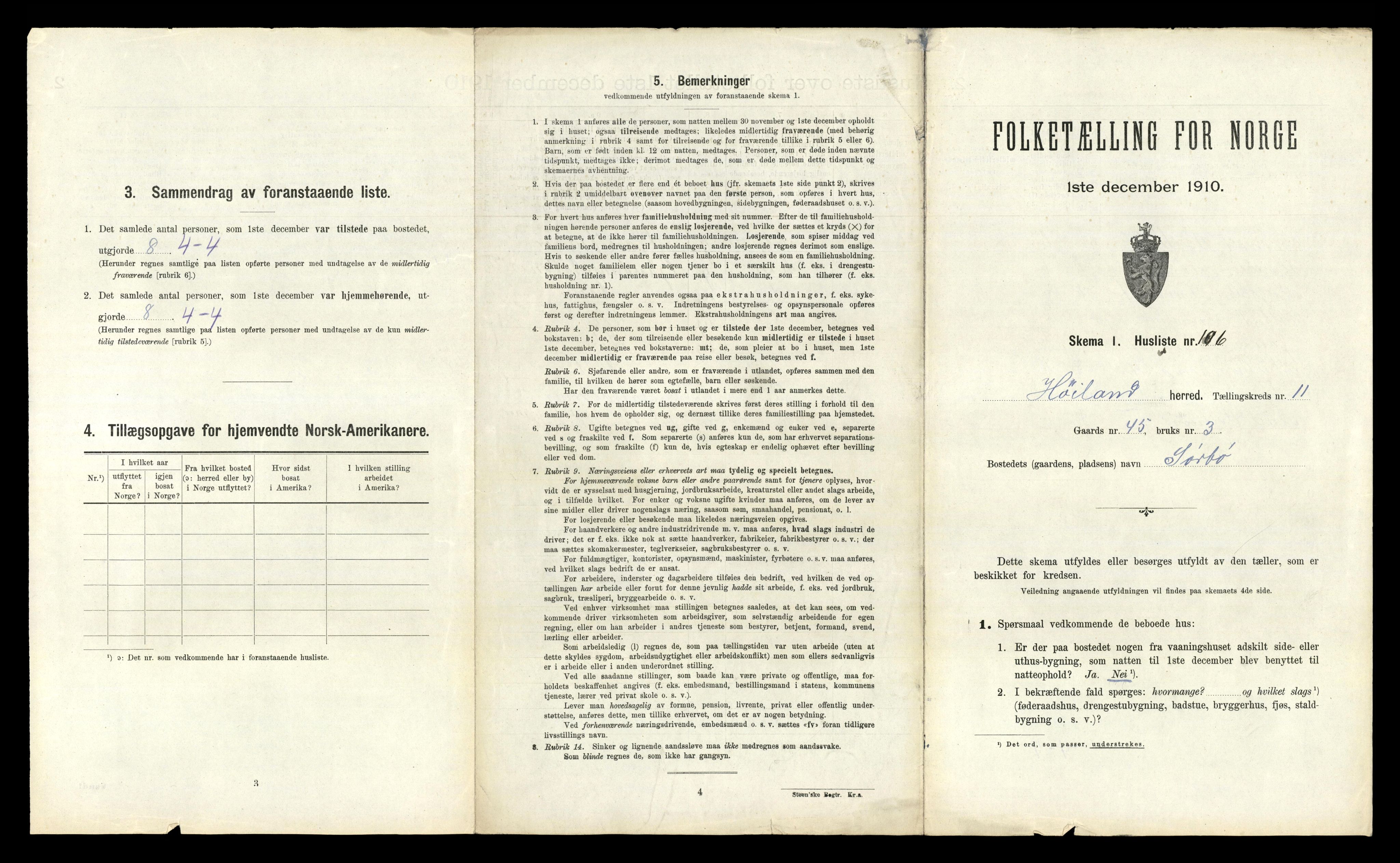 RA, 1910 census for Høyland, 1910, p. 1208