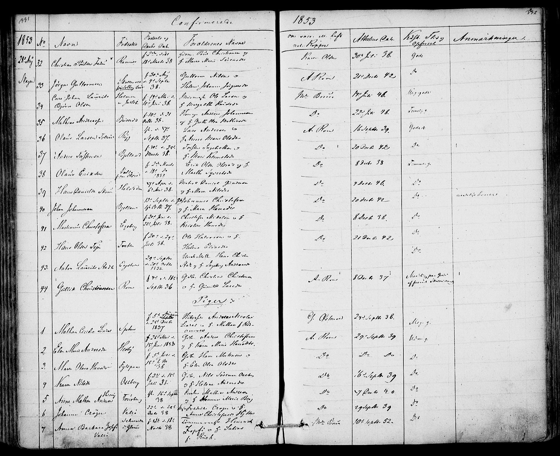 Sem kirkebøker, AV/SAKO-A-5/F/Fa/L0006: Parish register (official) no. I 6, 1843-1855, p. 331-332