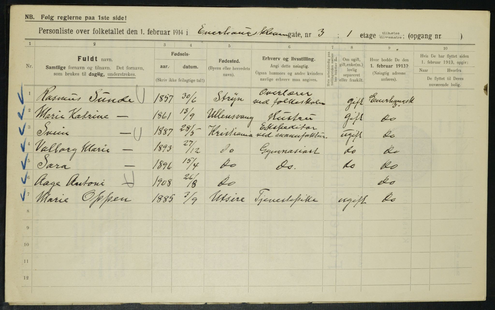 OBA, Municipal Census 1914 for Kristiania, 1914, p. 21867