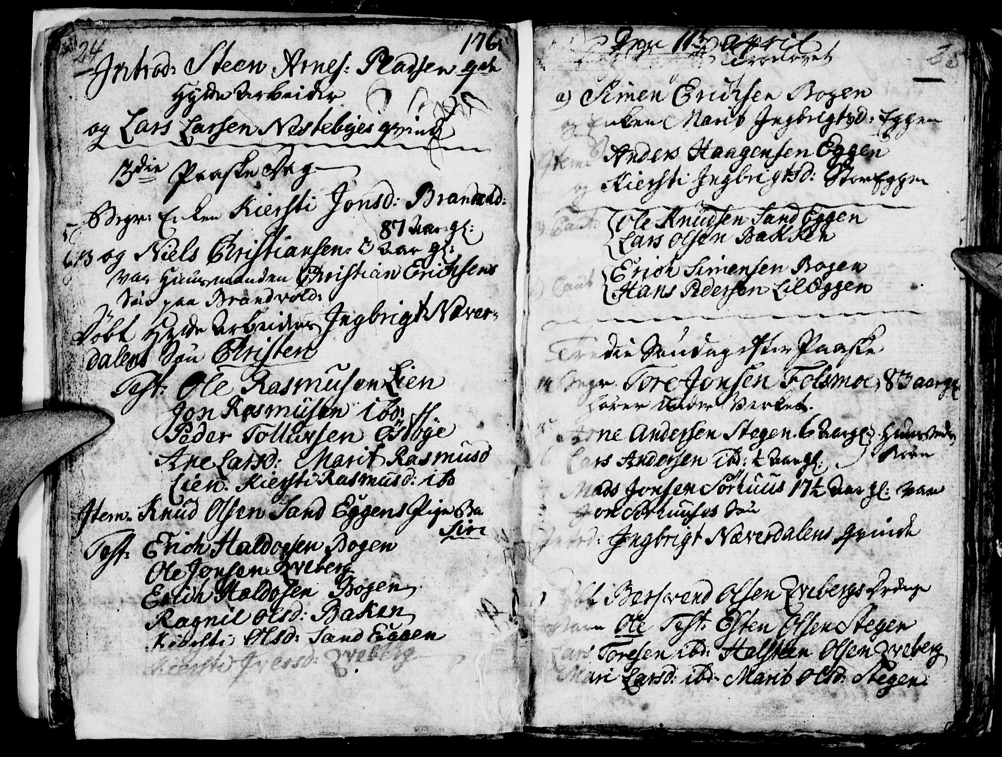 Tynset prestekontor, SAH/PREST-058/H/Ha/Haa/L0007: Parish register (official) no. 7, 1764-1769, p. 24-25
