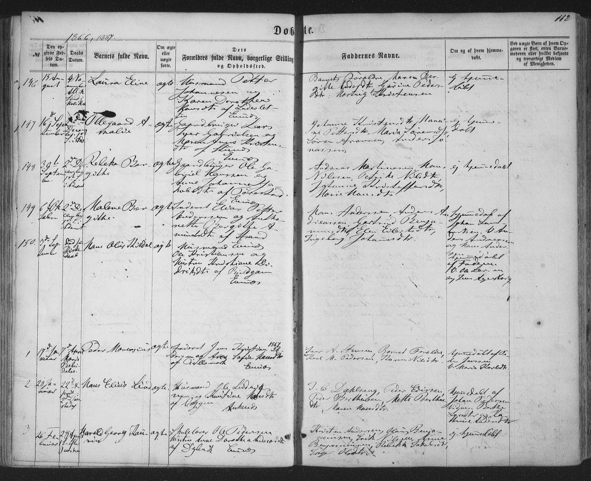 Ministerialprotokoller, klokkerbøker og fødselsregistre - Nordland, SAT/A-1459/863/L0896: Parish register (official) no. 863A08, 1861-1871, p. 112