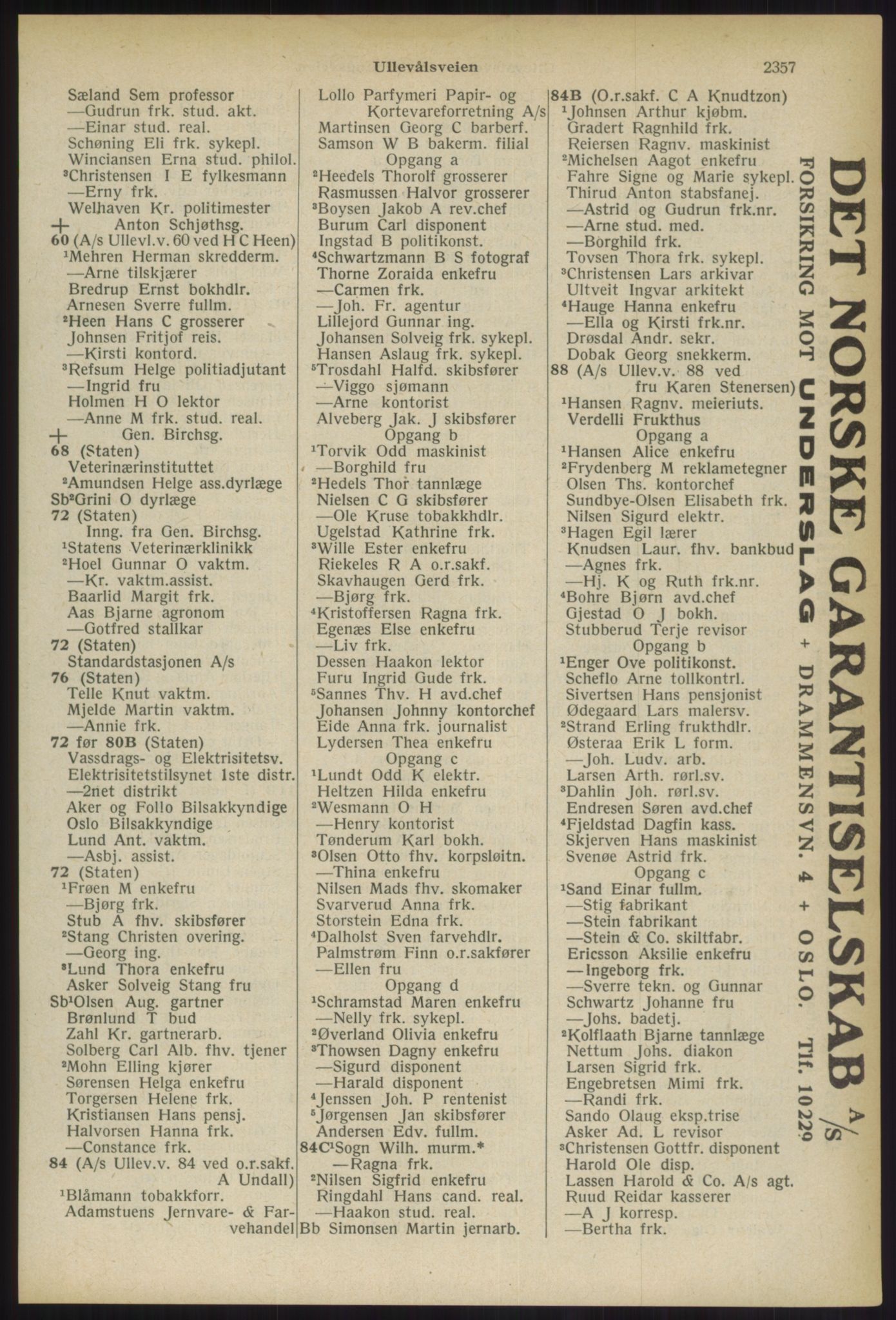 Kristiania/Oslo adressebok, PUBL/-, 1936, p. 2357