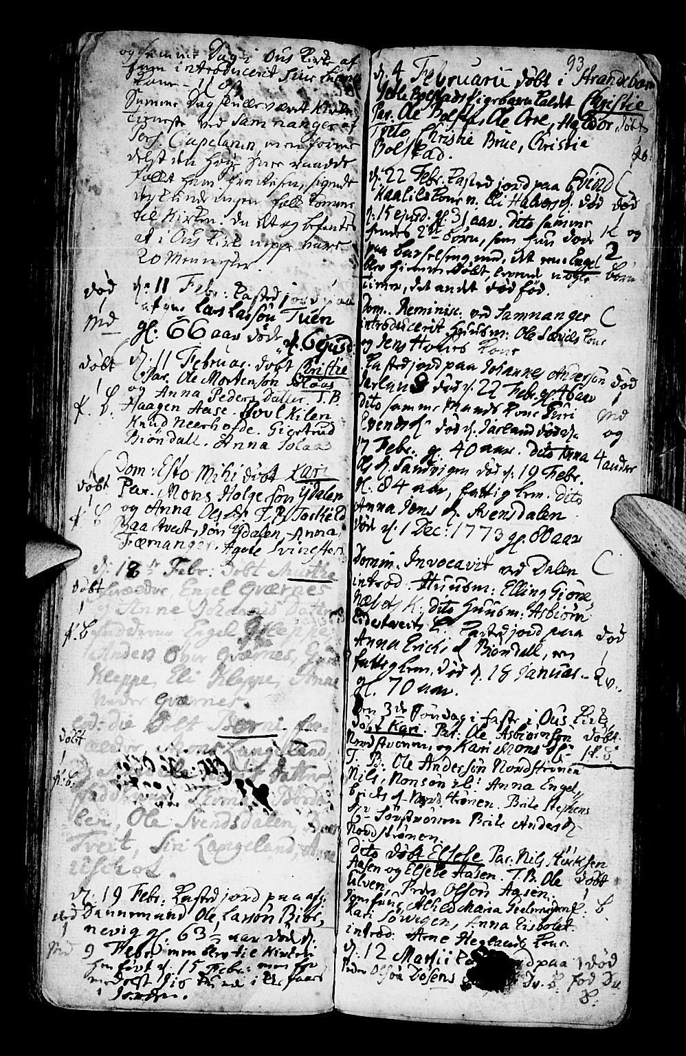 Os sokneprestembete, SAB/A-99929: Parish register (official) no. A 9, 1766-1779, p. 93